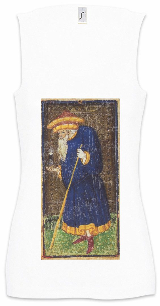 Tanktop Tarot Arcanum Hermit Ärmelloses Damen T-Shirt Karte Karten Card Voddoo