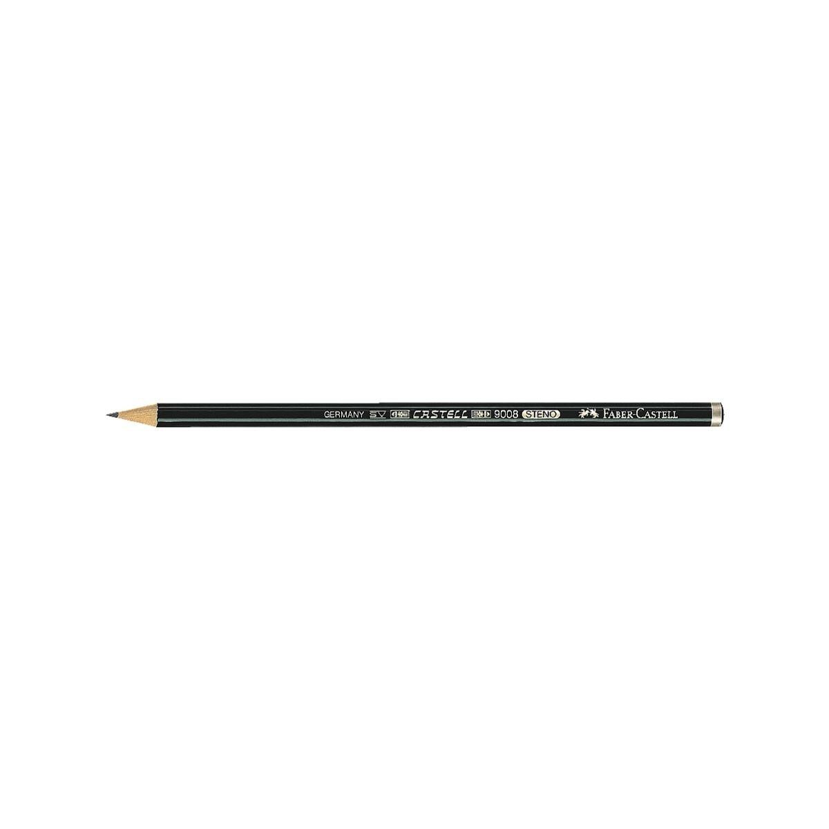 Faber-Castell Bleistift 9008, HB (mittelweich), Rund ohne Radierer