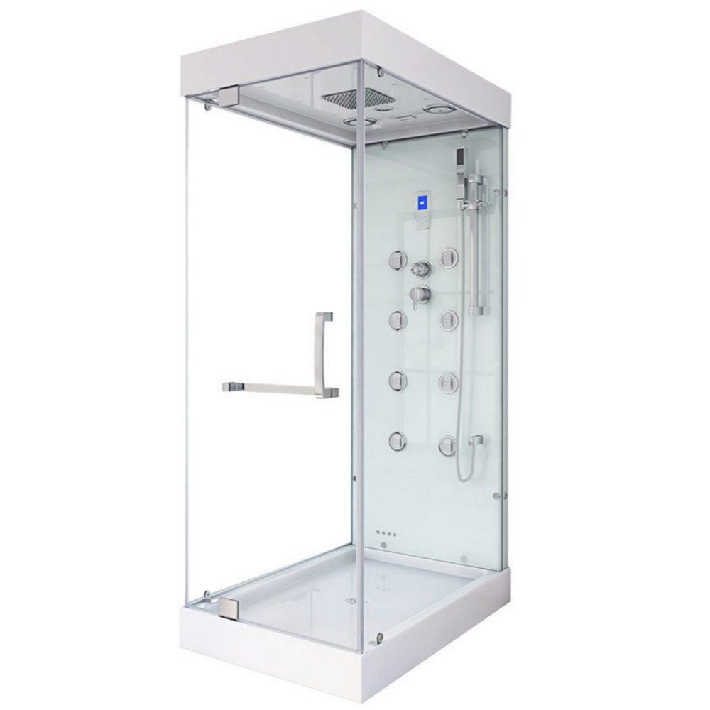 DEKO VERTRIEB BAYERN Dampfdusche XXL Luxus LED Dampfdusche-Dampfsauna 120x80x220 Kombi Dusche SET+Radio