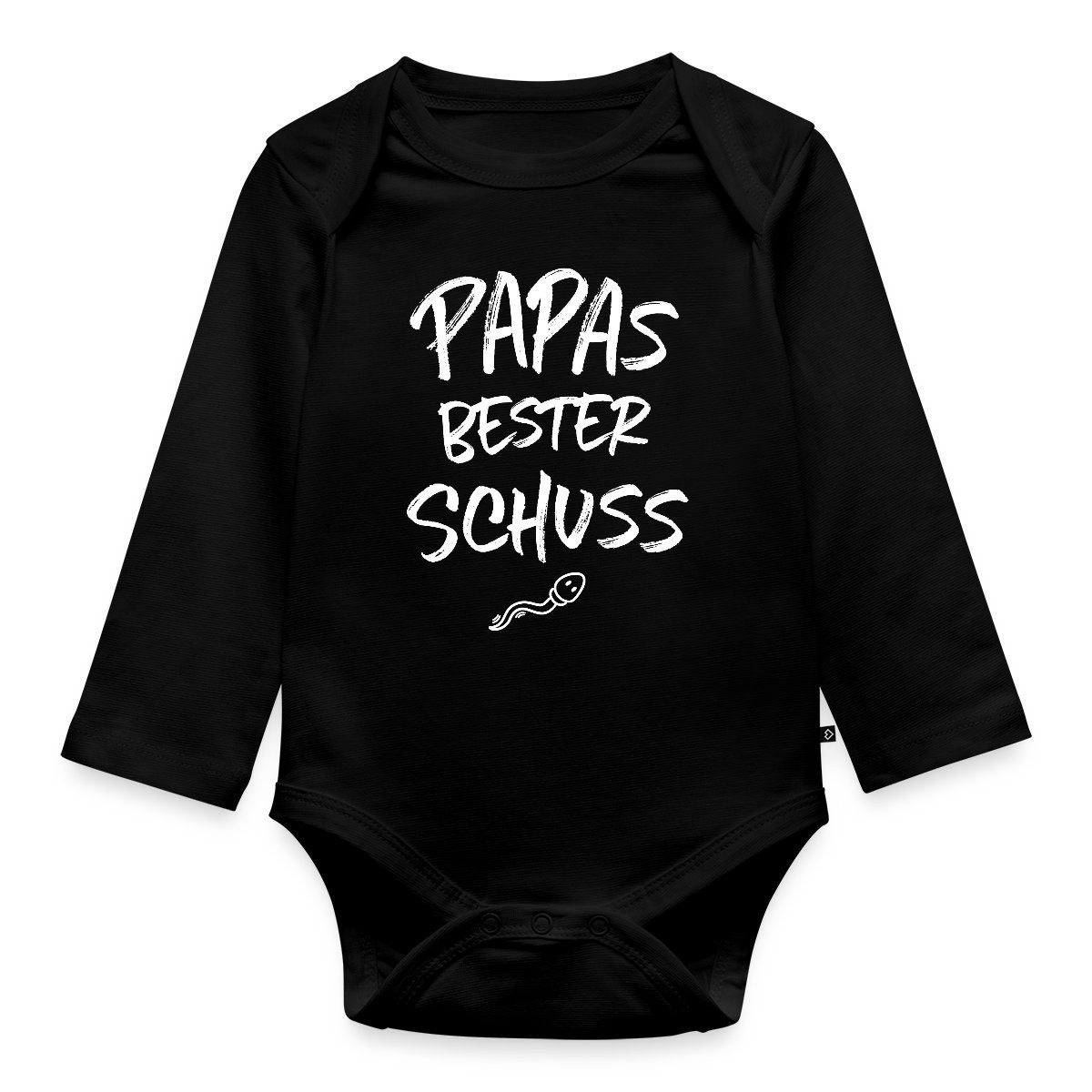 Spreadshirt Langarmbody Papas Bester Schuss Baby Party Tages Baby Body Langarm (1-tlg)