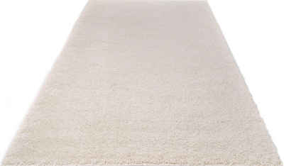 Hochflor-Teppich »Shaggy Soft«, Bruno Banani, rechteckig, Höhe 30 mm, gewebt, Uni Farben, besonders weich und kuschelig, idealer Teppich für Wohnzimmer, Schlafzimmer & Kinderzimmer