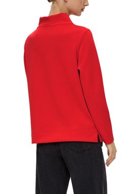s.Oliver Sweatshirt Scuba-Sweatshirt mit drapiertem Kragen