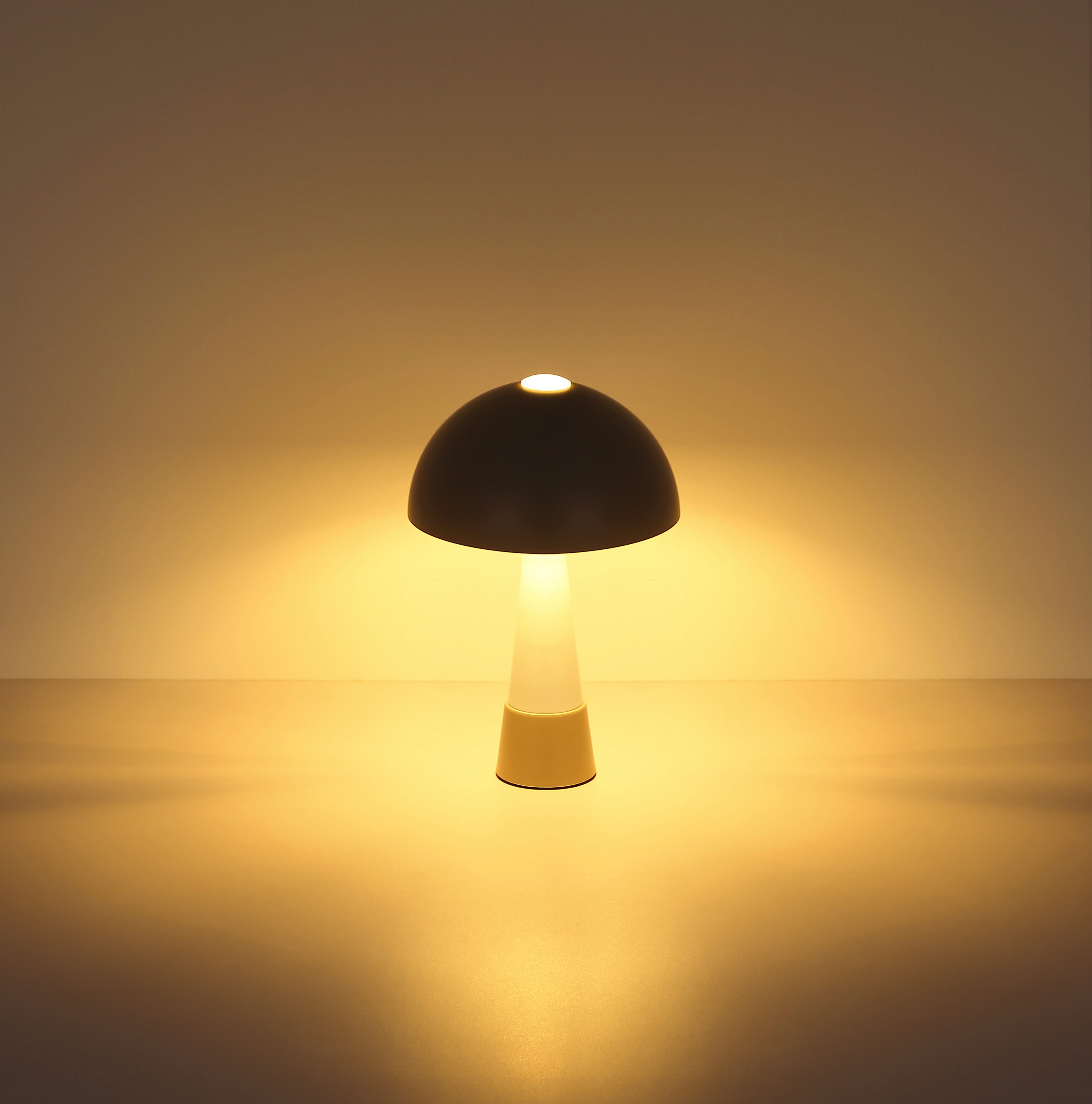 GLOBO LIGHTING Tischleuchte MERLIN, ohne Leuchtmittel, warmweiß - kaltweiß, Tischlampe mit Pilzschirm, Design, Wohnzimmer, Schlafzimmer, Pilzlampe