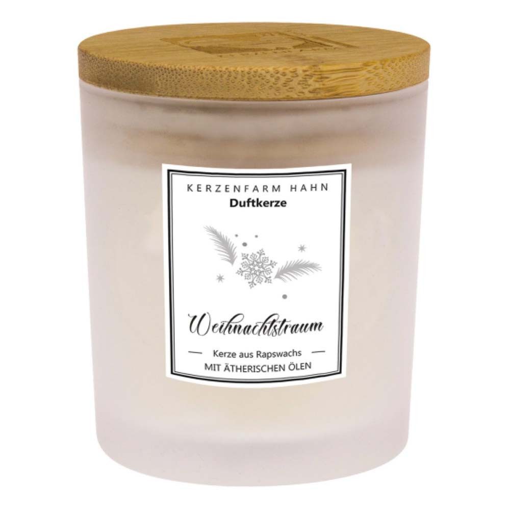 Kerzenfarm Hahn Formkerze Duftkerze Trendglas - Weihnachtstraum weiß günstig online kaufen