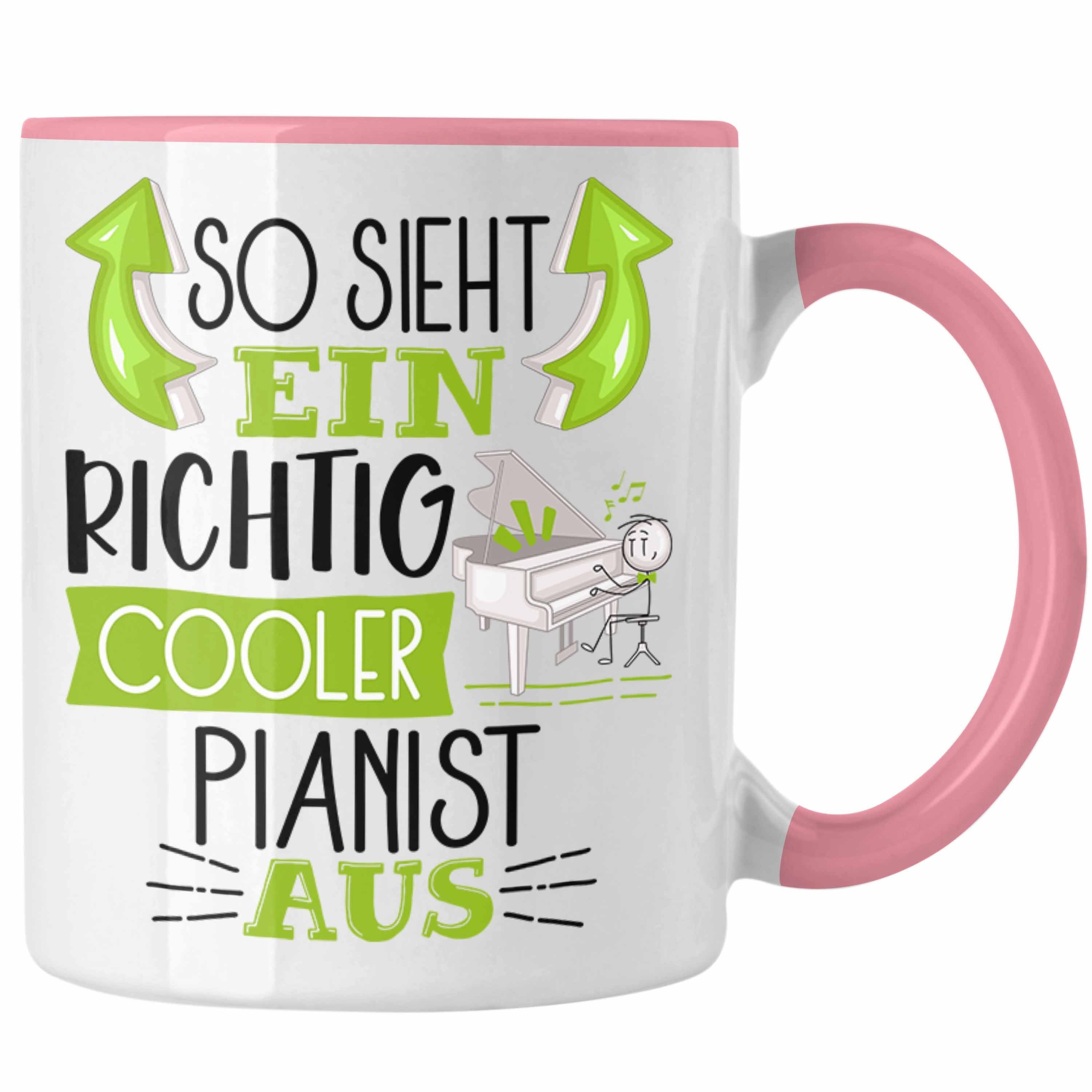 Trendation Tasse So Sieht Ein Richtig Cooler Pianist Aus Tasse Geschenk für Pianist Geb Rosa