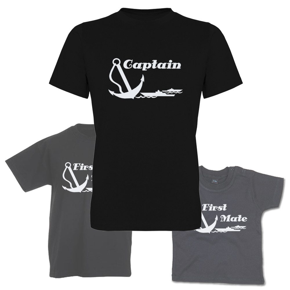 G-graphics T-Shirt Captain & First Mate (Familienset, Einzelteile zum selbst zusammenstellen) Kinder- & Erwachsenen-T-Shirt-Set mit Frontprint. Reduzierter Preis € 14,95. Unverbindliche Preisempfehlung € 19,95, (€ 14,95 pro 1 Stk)