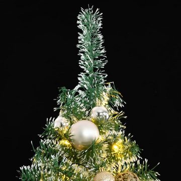 vidaXL Künstlicher Weihnachtsbaum Künstlicher Weihnachtsbaum 300 LEDs Kugeln Beschneit 210 cm