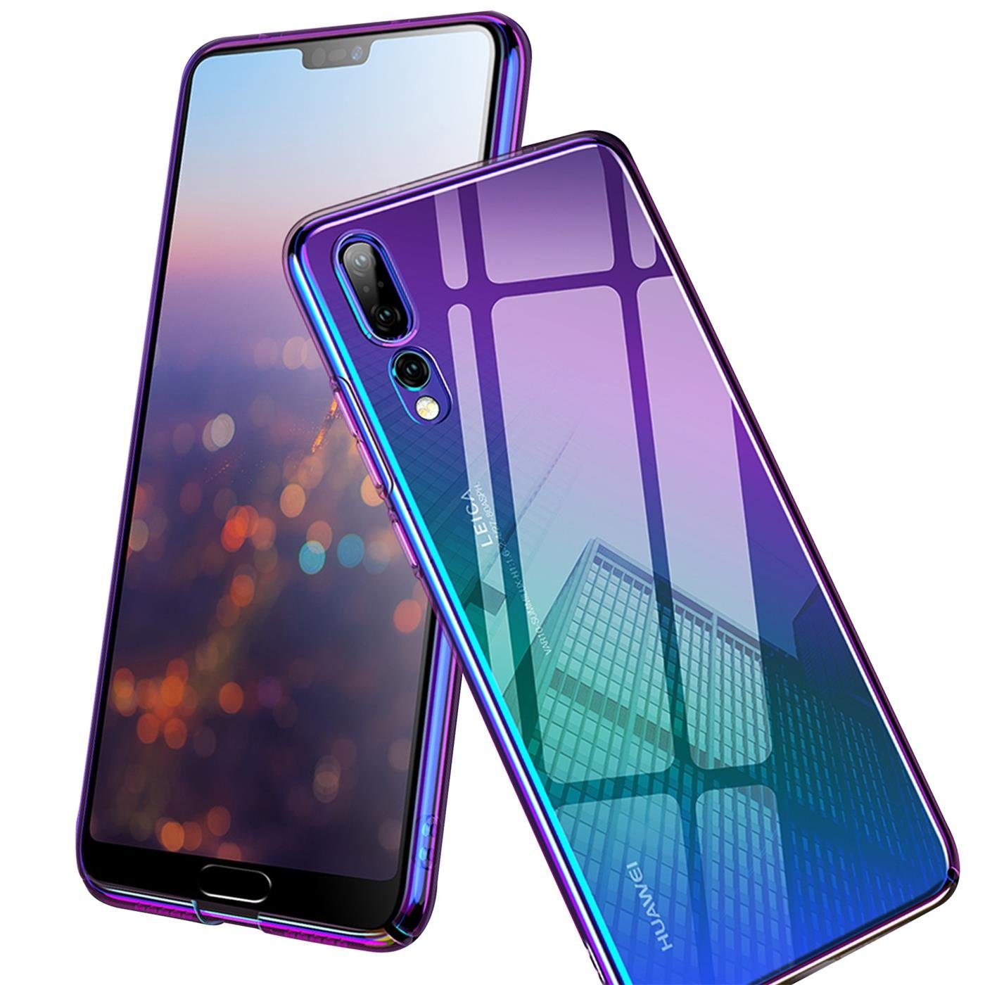 CoolGadget Handyhülle Farbverlauf Twilight Hülle für Huawei P Smart 2019 6,2 Zoll, Robust Hybrid Cover Kamera Schutz Hülle für Huawei P Smart 2019 Case