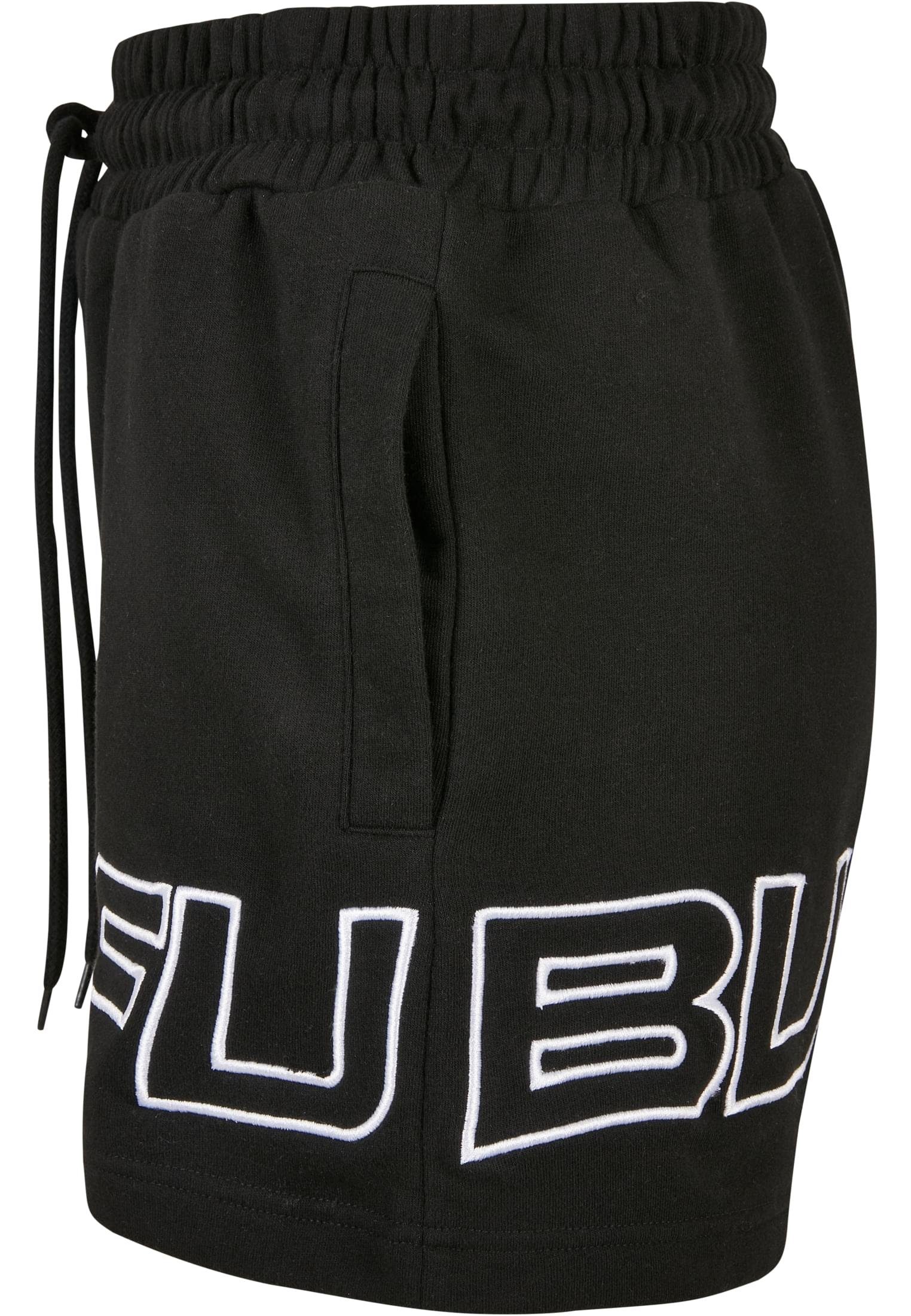 (1-tlg) black Fubu Stoffhose Damen FW222-018-2, Sweat Shorts Corporate