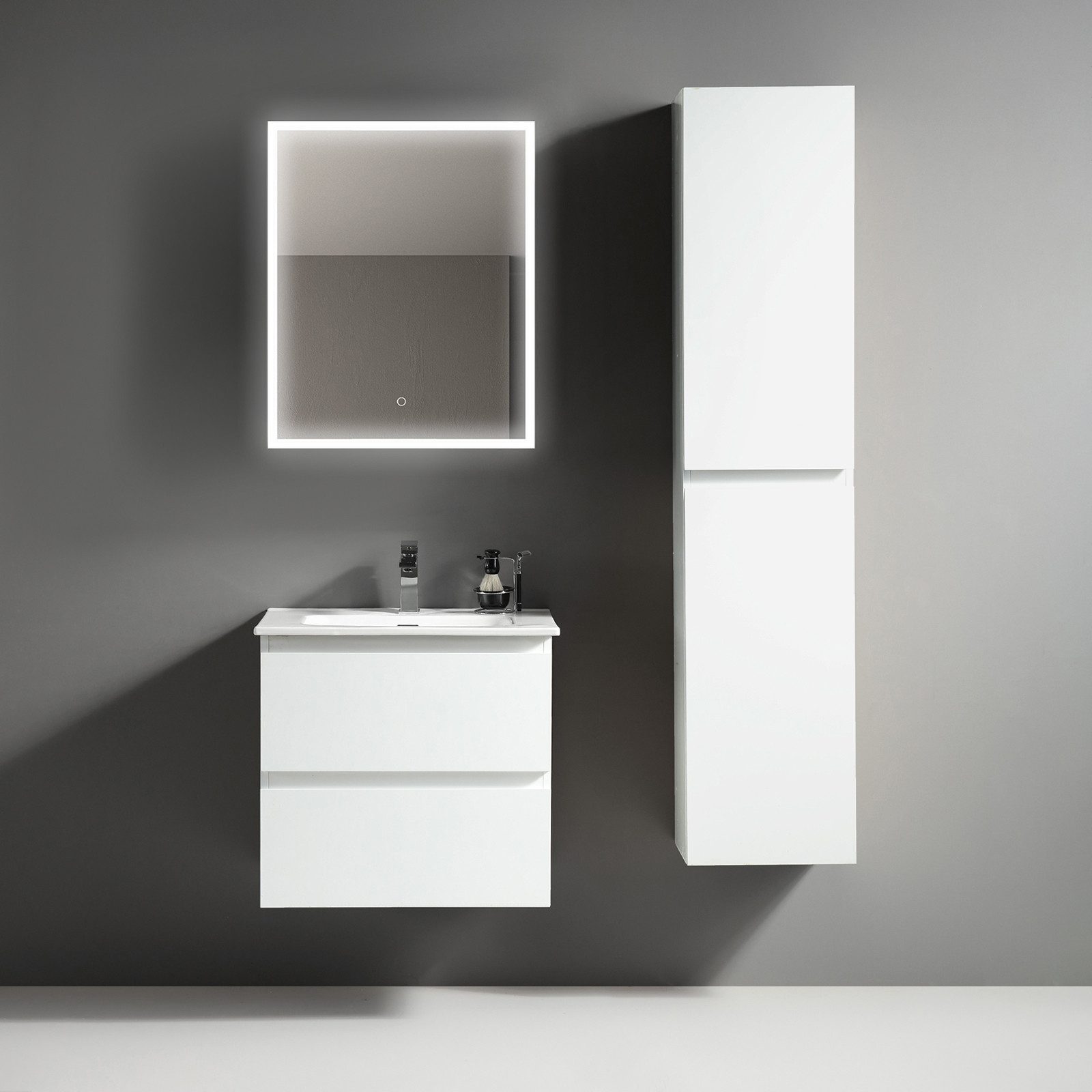 Alpenberger Badmöbel-Set - Badschrank Badezimmerschrank, (Led günstig online kaufen
