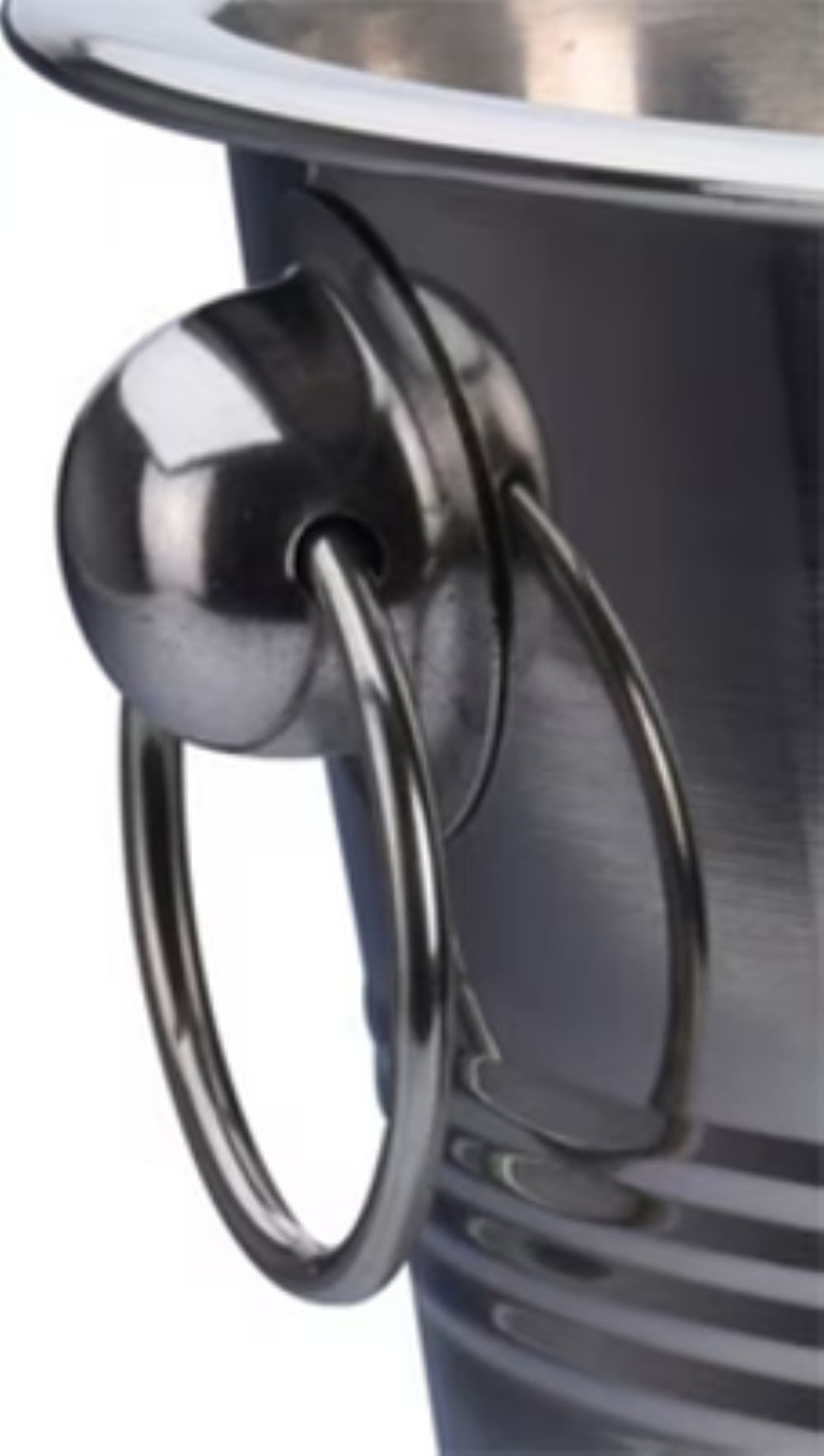 Koopman Sektkühler Edelstahlkübel CHAMPAGNERKÜHLER 22 cm silber – Bild 3 von 4