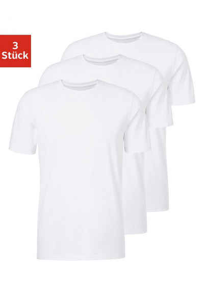 Bench. T-Shirt (3er-Pack) super geeignet zum Drunterziehen, perfekte Passform, aus elastischer Baumwolle