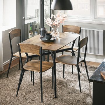 SoBuy Essgruppe OGT49, Esstisch mit 4 Stühlen Bistrotisch Stehtisch Küchentisch Bartisch-Set