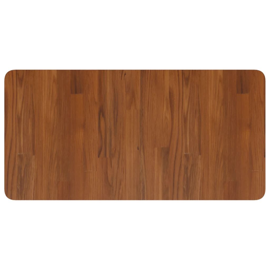 vidaXL Waschtischplatte Waschtischplatte Dunkelbraun 80x40x2,5 cm Massivholz Behandelt
