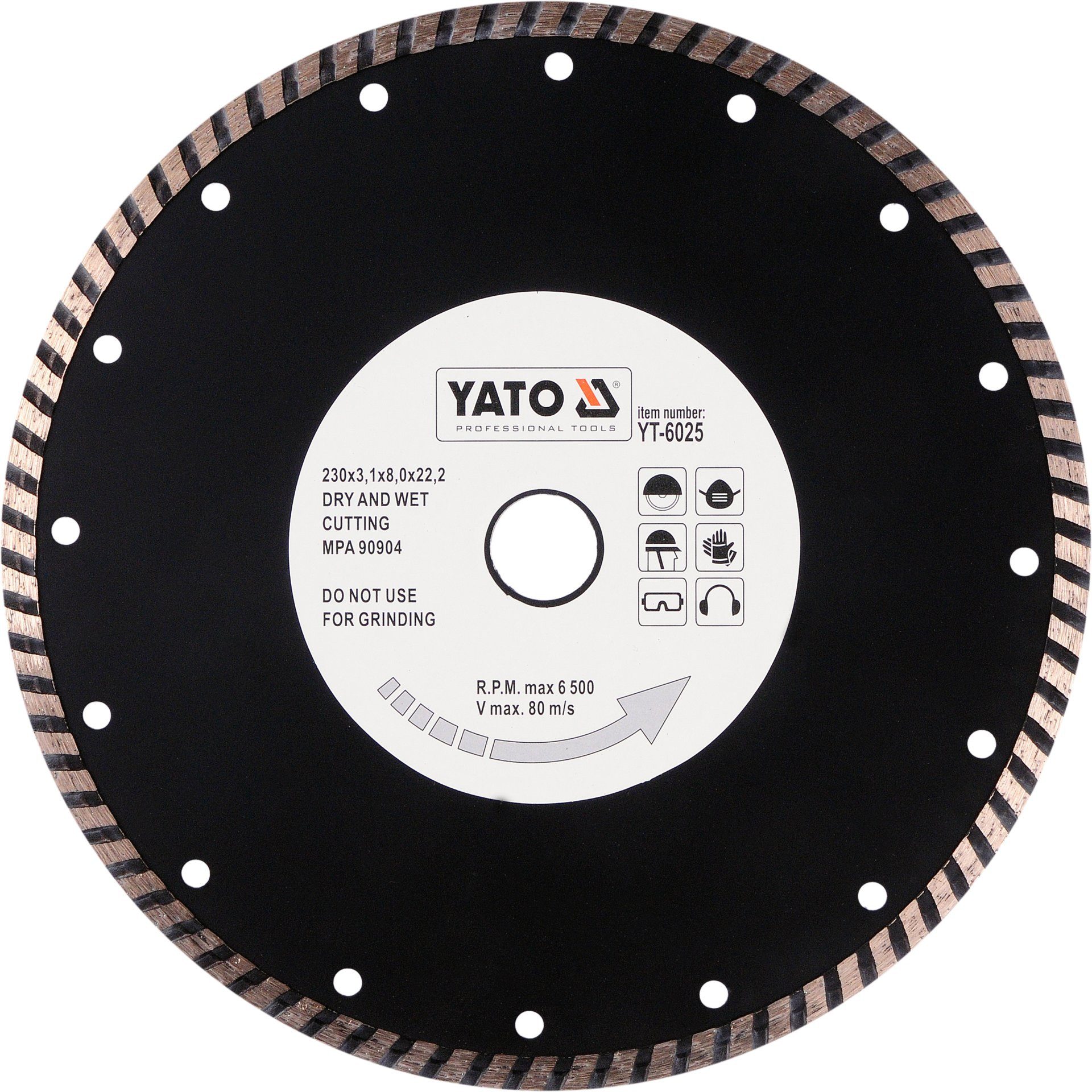 Yato Diamanttrennscheibe Diamanttrennscheibe "Turbo" 230x22,2mm