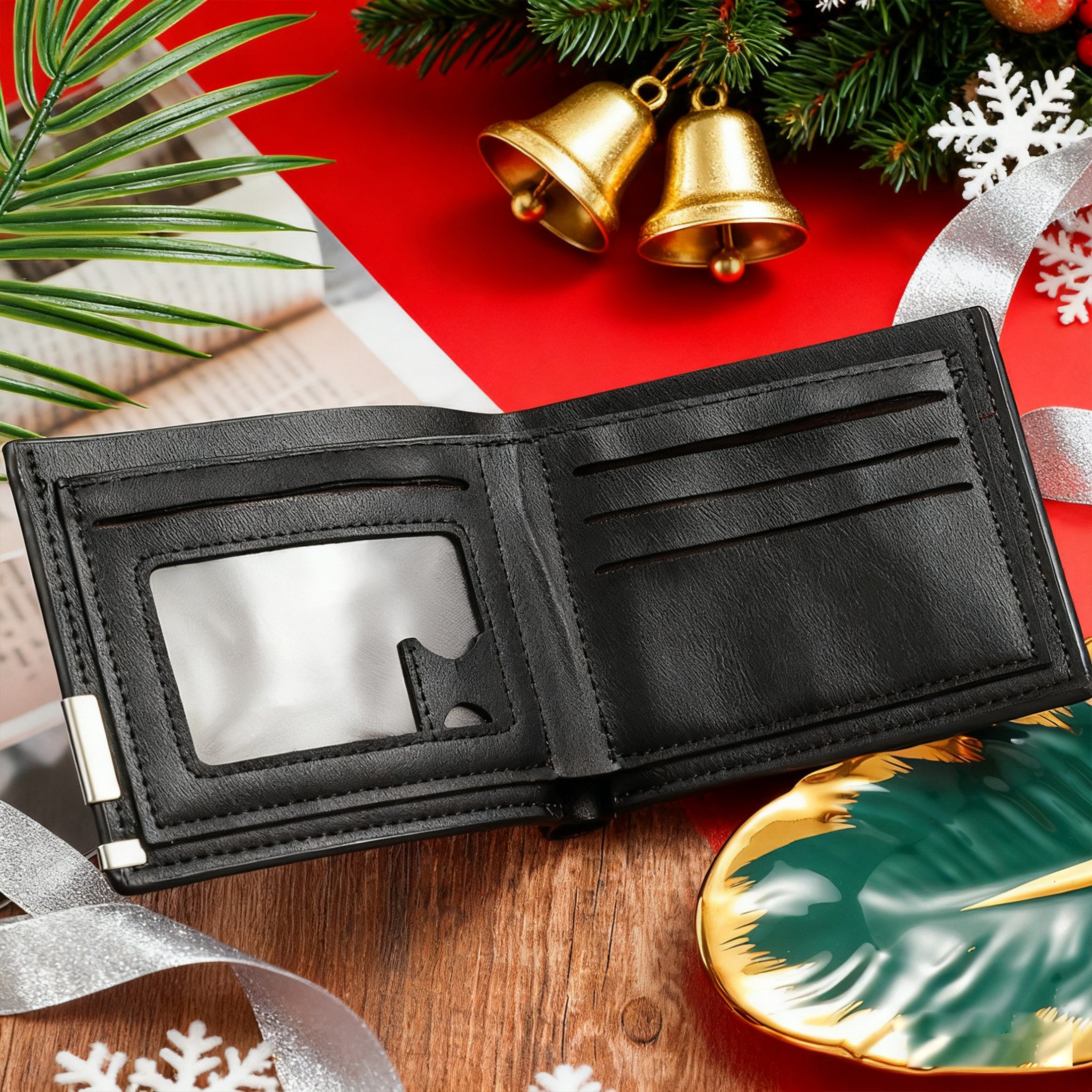 Luckice Geldbörse 4PCS Geschenk für Männer Herrenuhr Gürtel Set (Mann Männer Geburtstag Hochzeitstag Geschenke, Vatertag Geschenkbox,Geburtstagsgeschenk,Weihnachtsgeschenk), Herren Wichtelgeschenk Sets mit Ledergürtel Wallet Watch Gläsern
