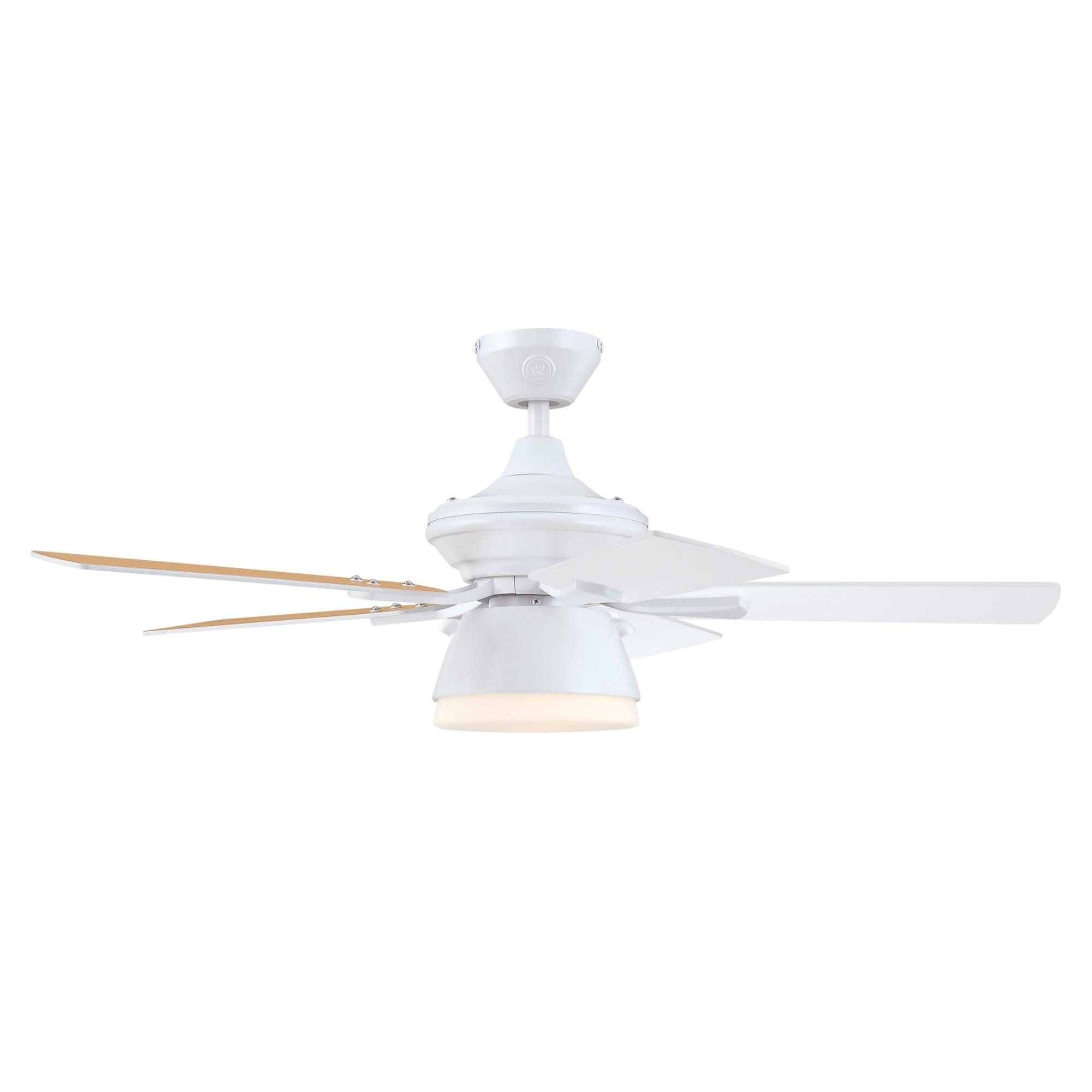 Westinghouse Deckenventilator Outdoor Deckenventilator Nevada Weiß mit Licht, Mit Zugschnur