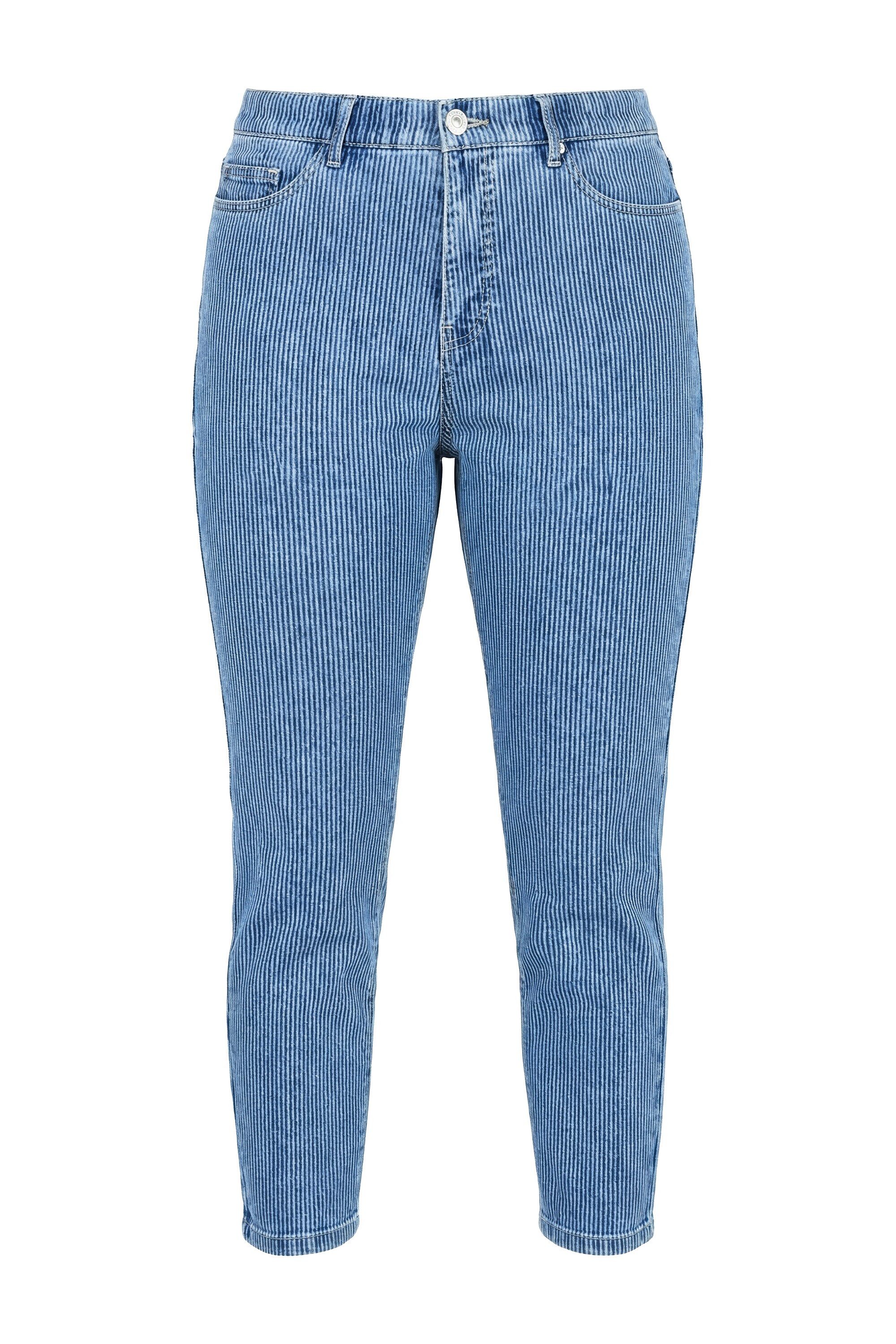Studio Untold Funktionshose Mom-Jeans Mom Shape 5-Pocket Streifen günstig online kaufen