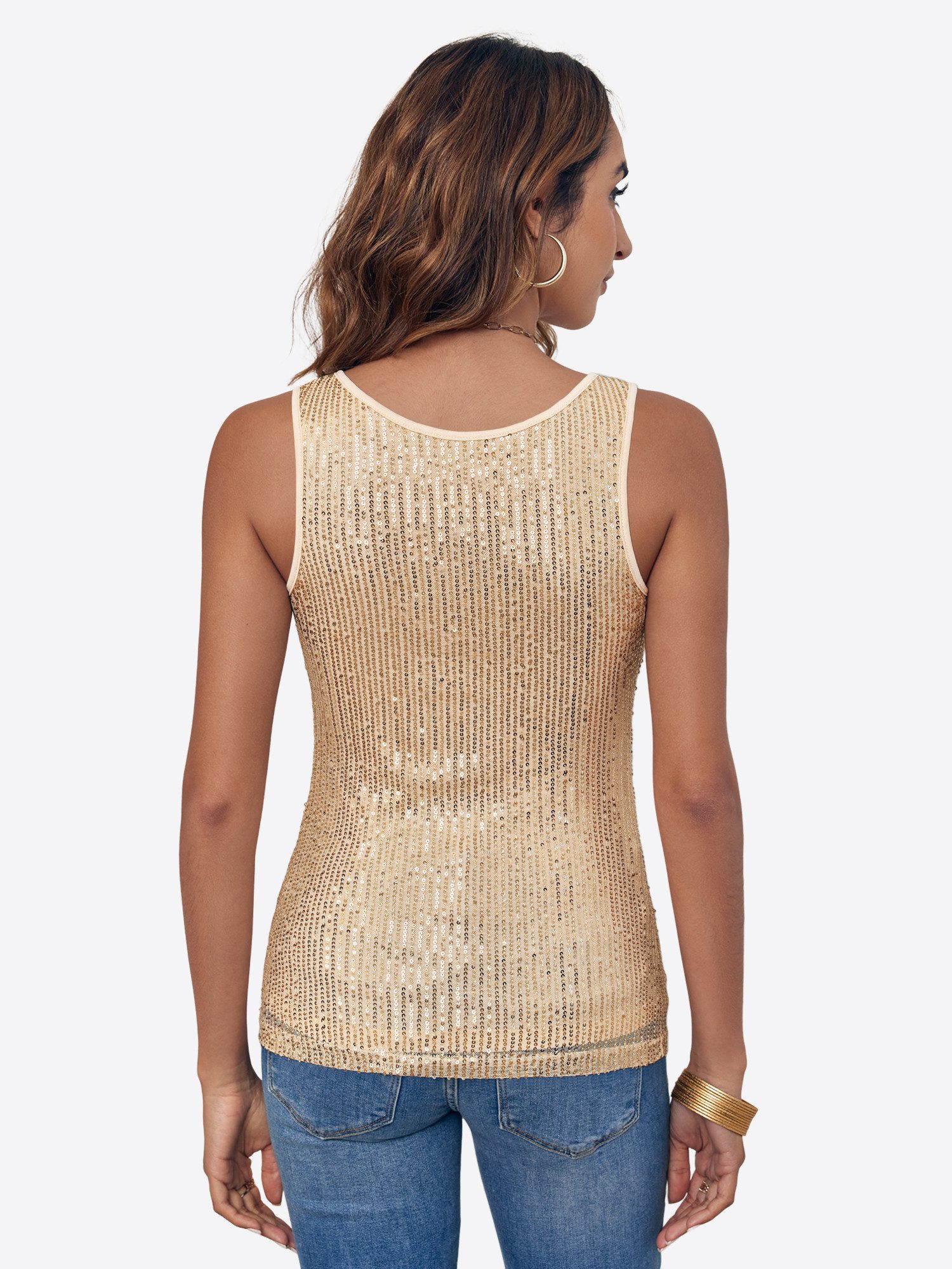 Imily Bela Trägertop Damen Tragende Weste mit Pailletten (Packung, 1-tlg., günstig online kaufen