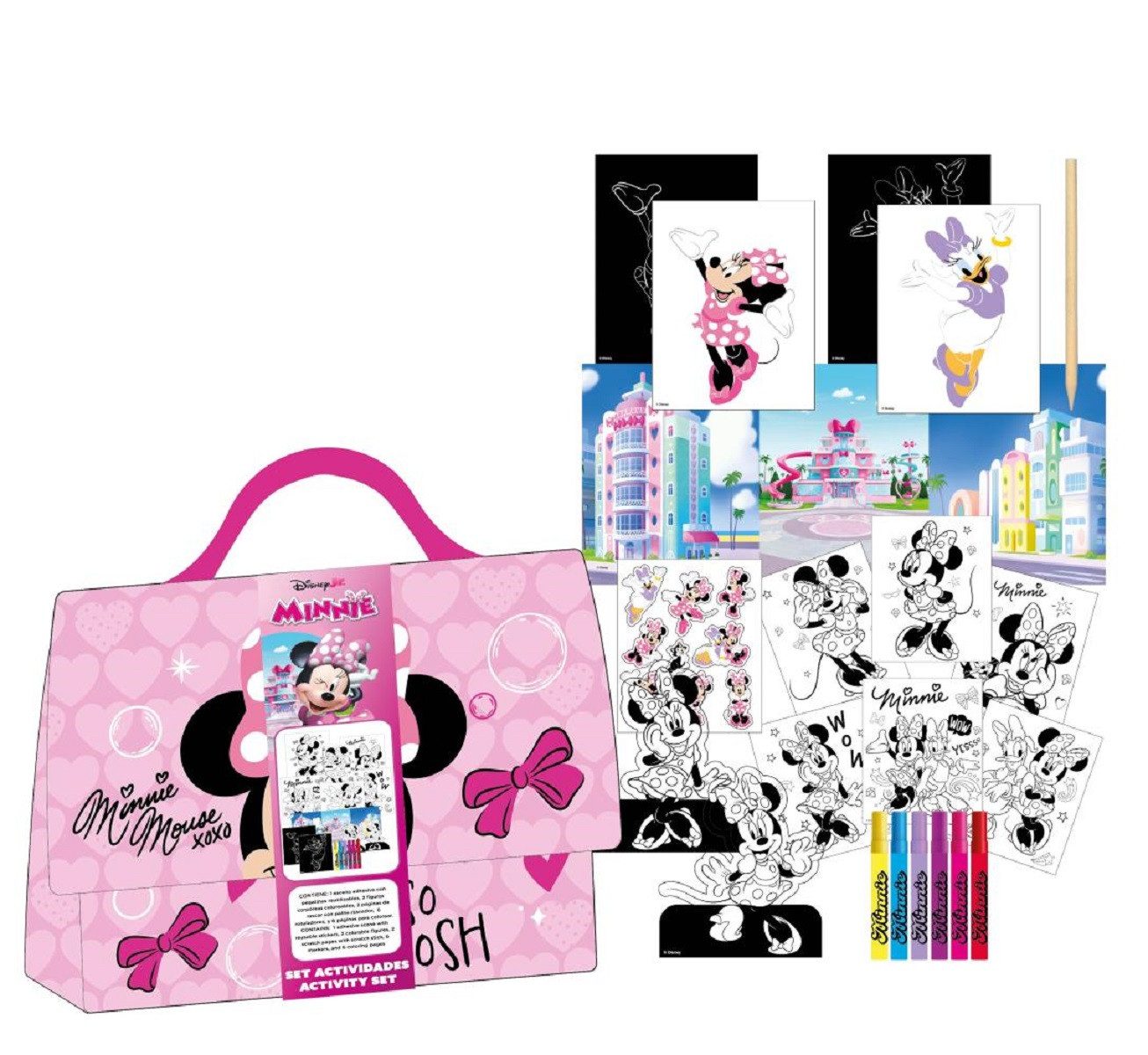 Disney Minnie Mouse Farbkasten Malset Tasche Kinder Geschenkartikel Bastelset