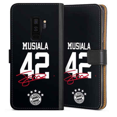 DeinDesign Handyhülle Jamal Musiala FC Bayern München Fanartikel Musiala 42, Samsung Galaxy S9 Plus Duos Hülle Handy Flip Case Wallet Cover