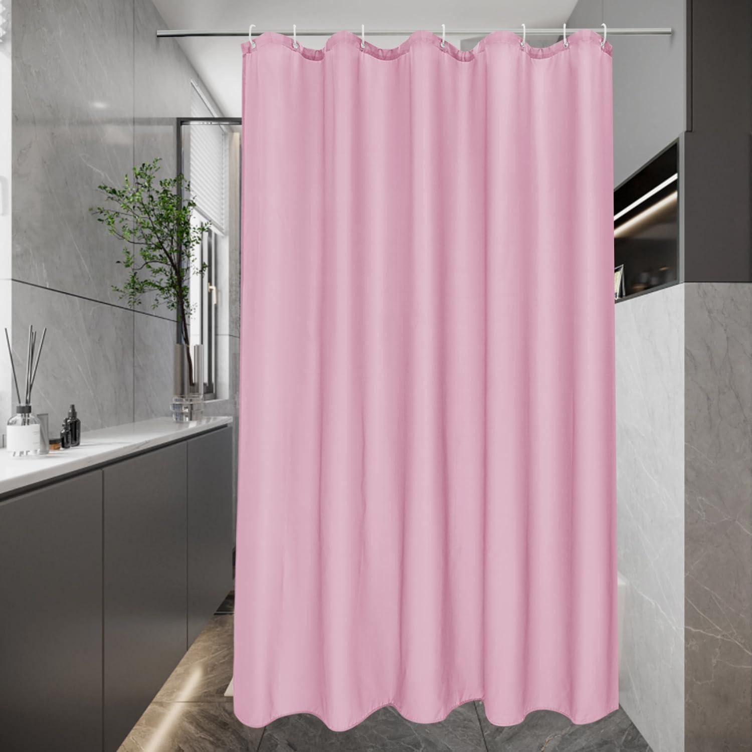 LuxusKollektion Duschvorhang Duschvorhang Schmaler 100x200 Rosa H200 x B100 cm (1er Pack) Breite 100 cm