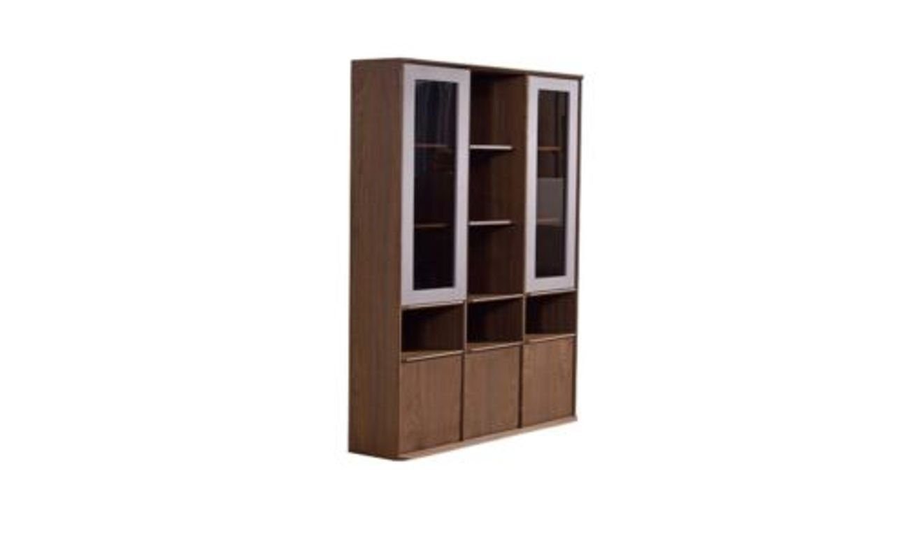 JVmoebel (Büroschrank) Glasvitrine Klassischer Europe Moderner Bücherschrank Neu in Design Luxus Echtholzmöbel Made
