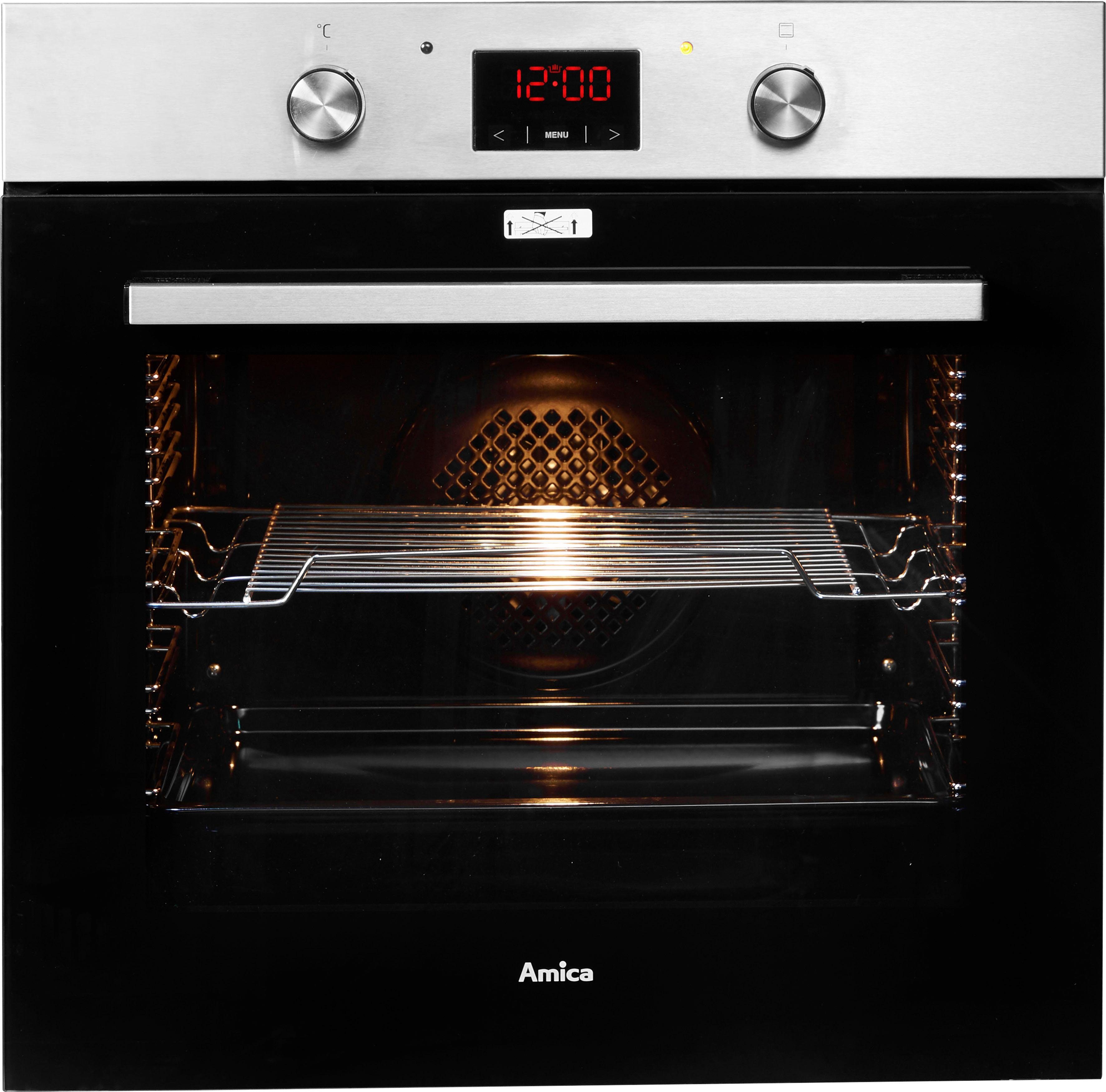 Amica Einbaubackofen EBX 943 630 E, mit Teleskopauszug nachrüstbar, Simple Steam, Sparsam, viel Platz und einfache Reinigung für entspanntes Backen