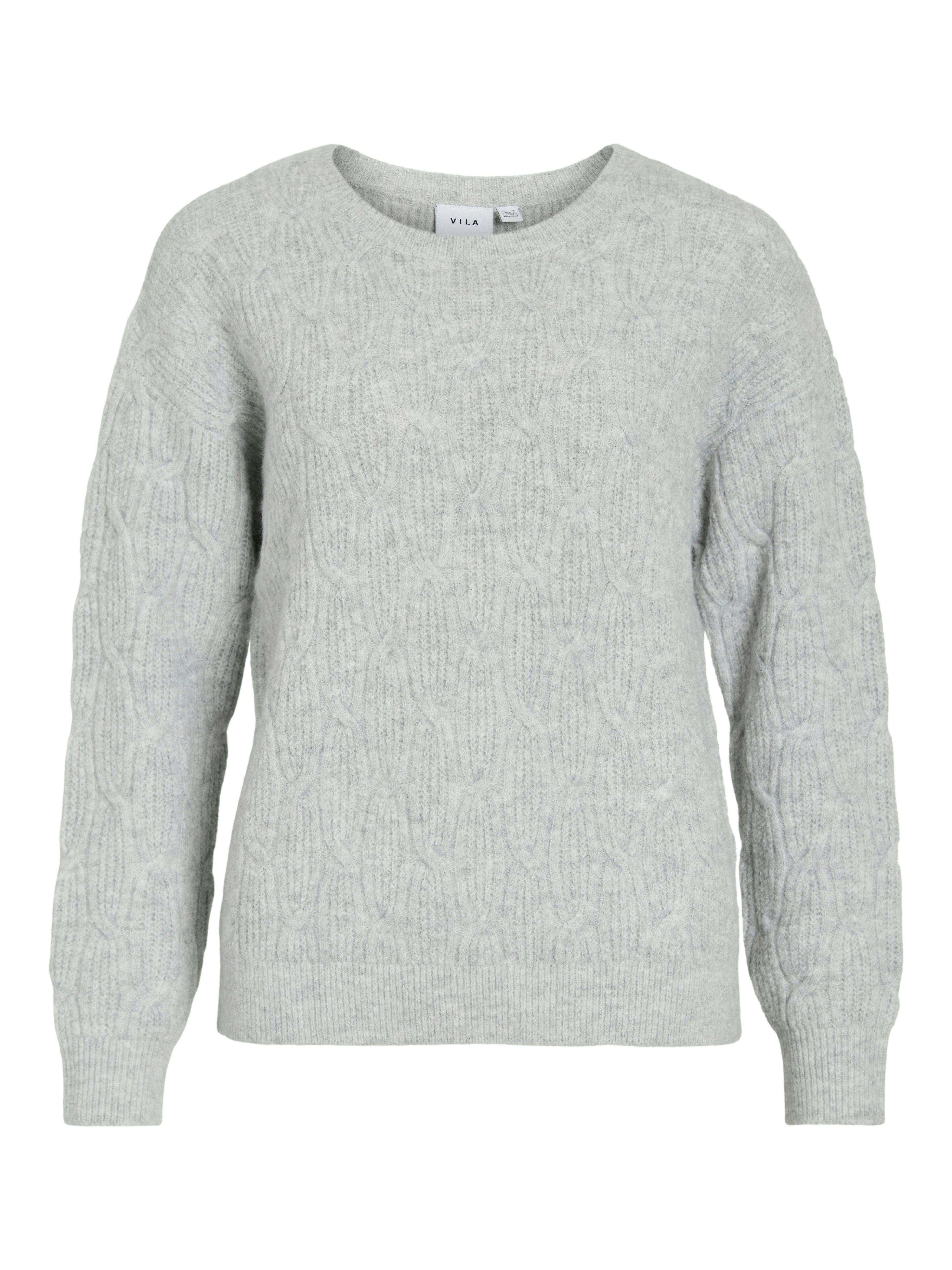 Vila Strickpullover VILASSIA O-NECK L/S CABEL günstig online kaufen