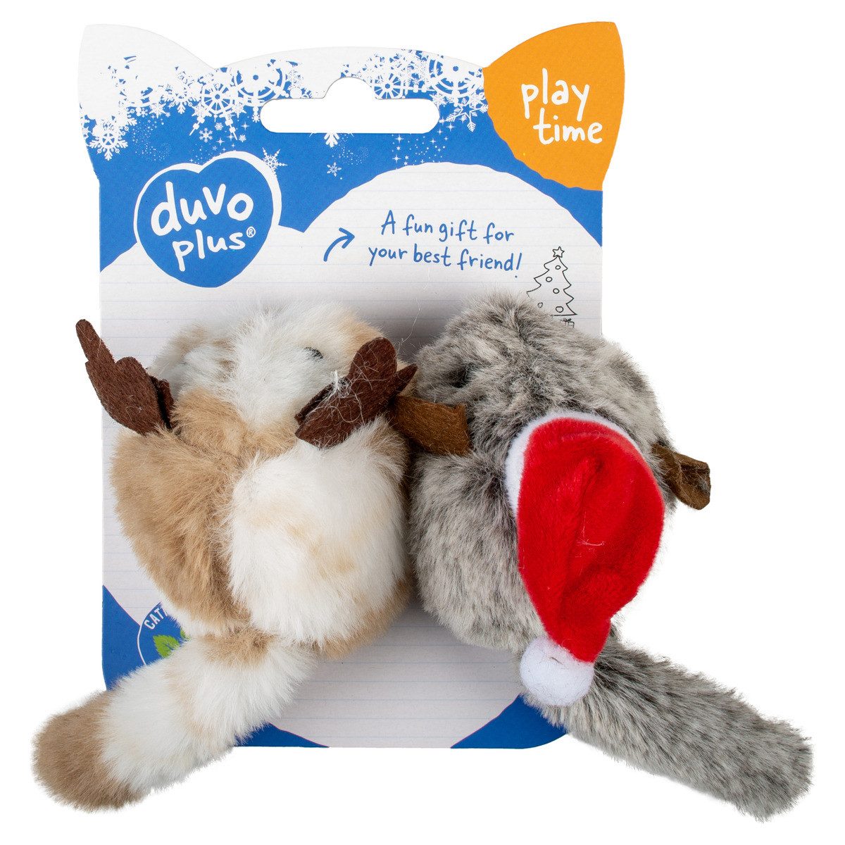 Thumbnail - DUVO+ Tierkuscheltier Katzenspielzeug Xmas Fluffy Mäuse