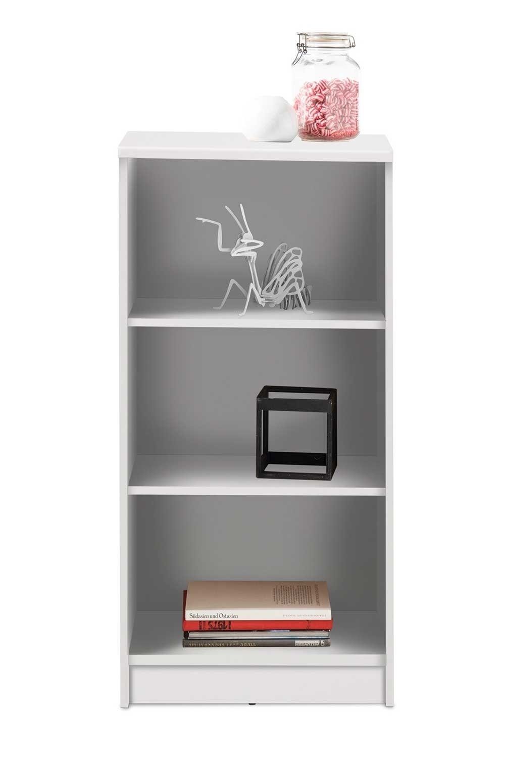 Bücherregal OPTIMUS, Weiß, B 54 cm x H 111 cm, 2 Einlegeböden