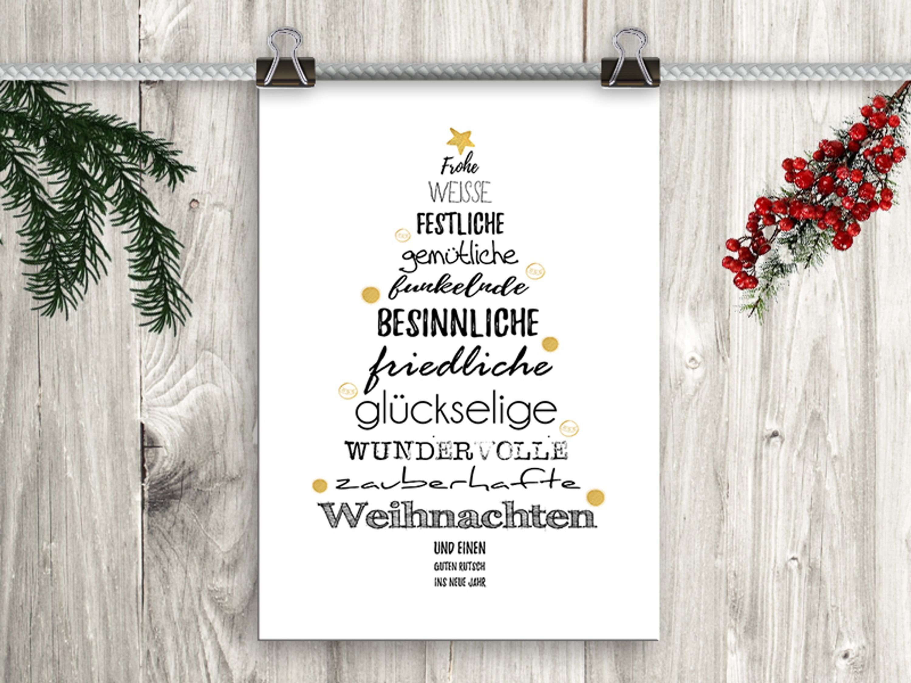 artissimo Poster Poster mit Spruch DinA4 Sprüche Text Weinachten X-Mas Weihnachtsdeko, Zitate und Sprüche: Weihnachten