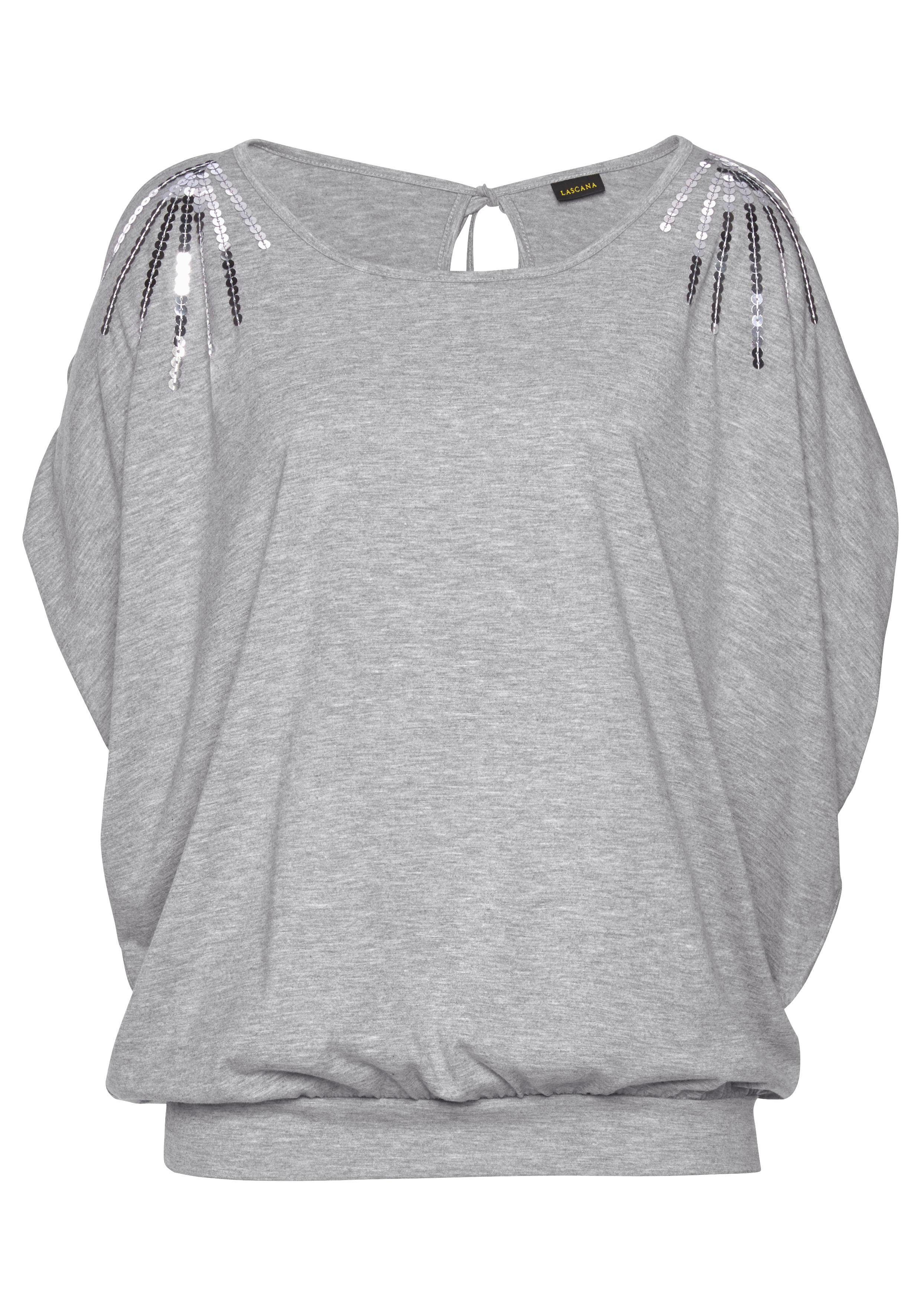 LASCANA Strandshirt mit Pailetten, Aufregende Form mit Schlitzen an den  Ärmeln online kaufen | OTTO