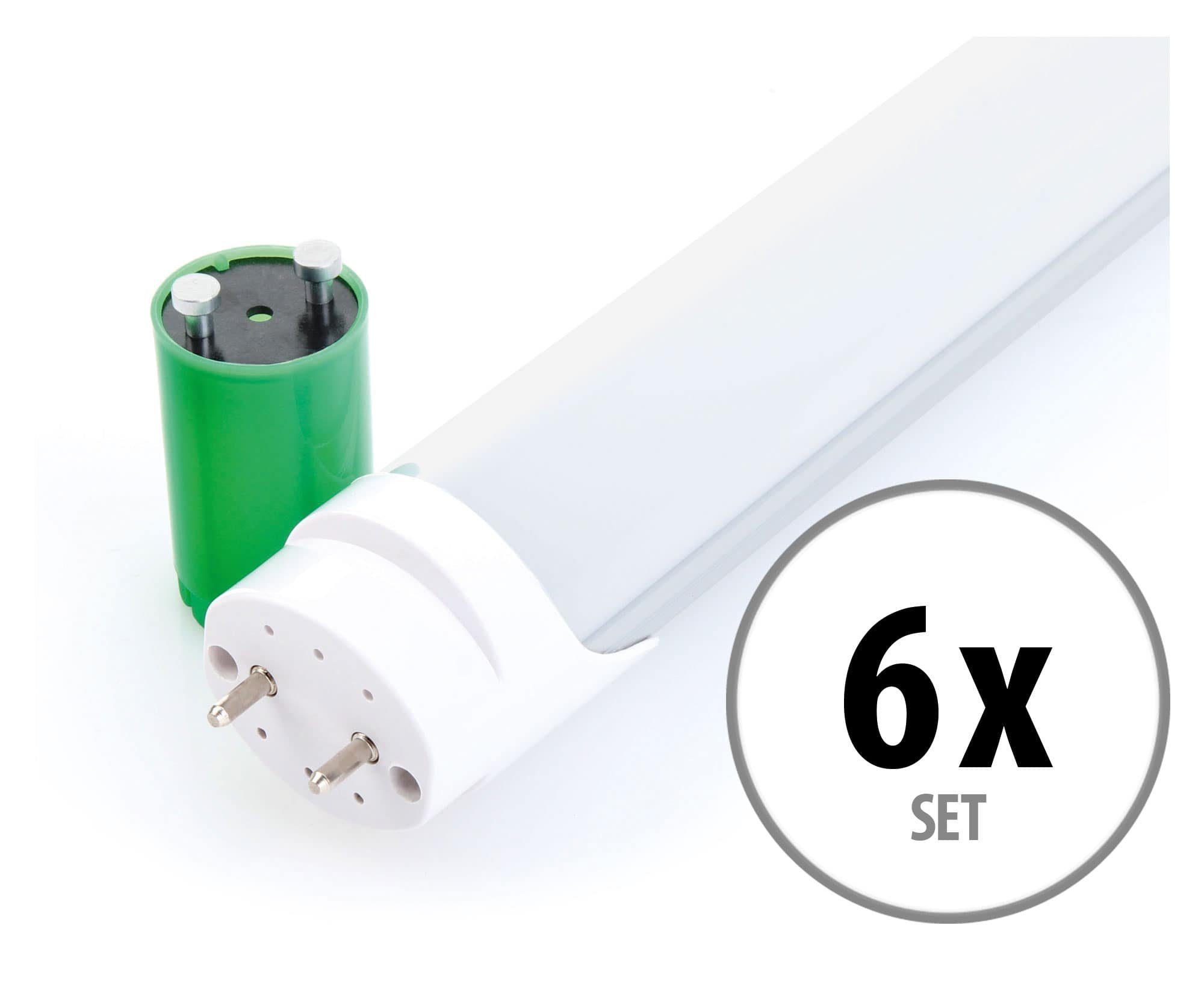 Showlite LED-Leuchtmittel LED Röhre 120 cm - 1790 Lumen, 4500 Kelvin, Tageslichtweiß, 18 W, G13, 6 St., Tageslichtweiß, Длина: 1200mm, Durchmesser: 26mm