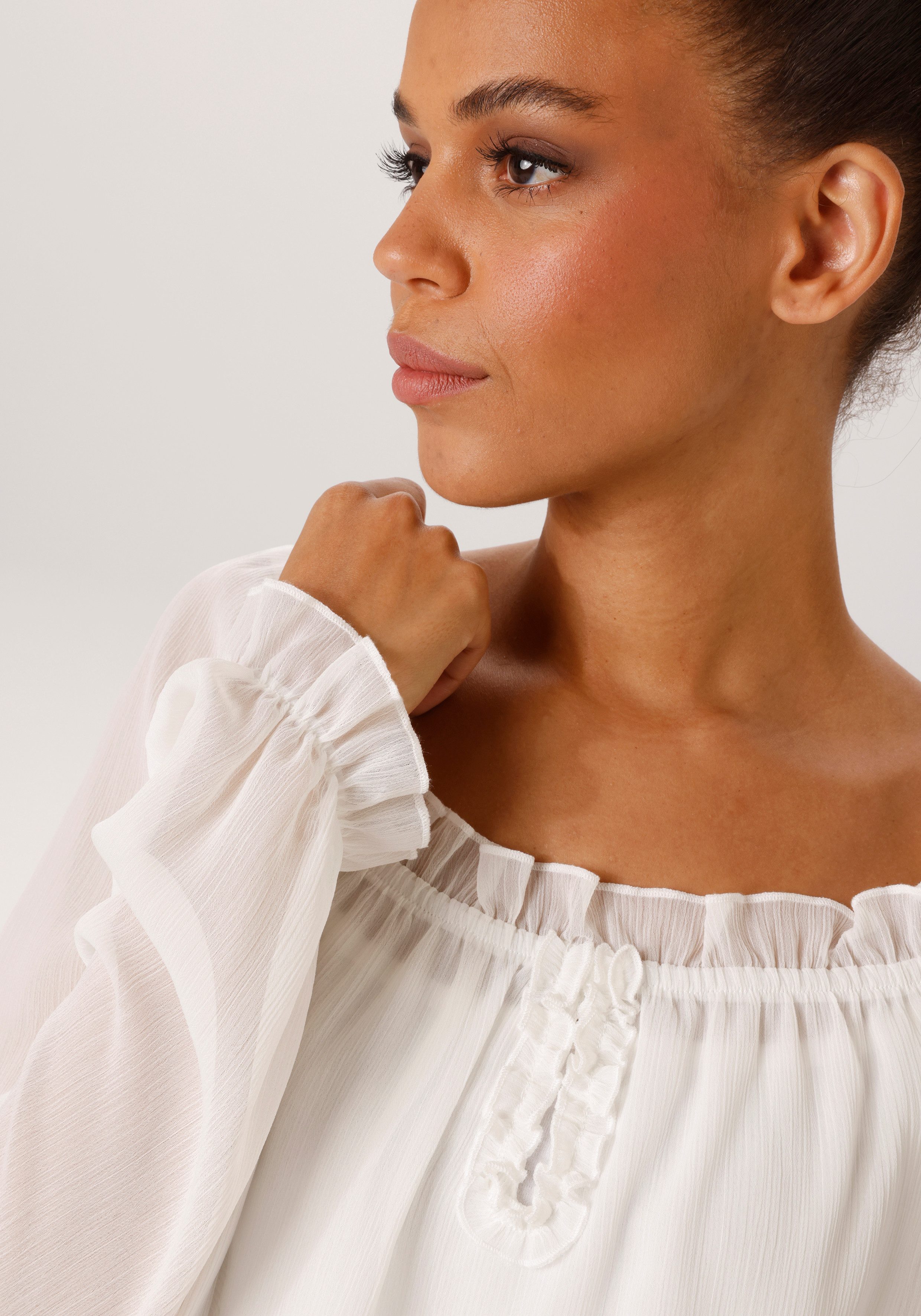 Aniston CASUAL Schlupfbluse aus strukturiertem Chiffon – Bild 3 von 5