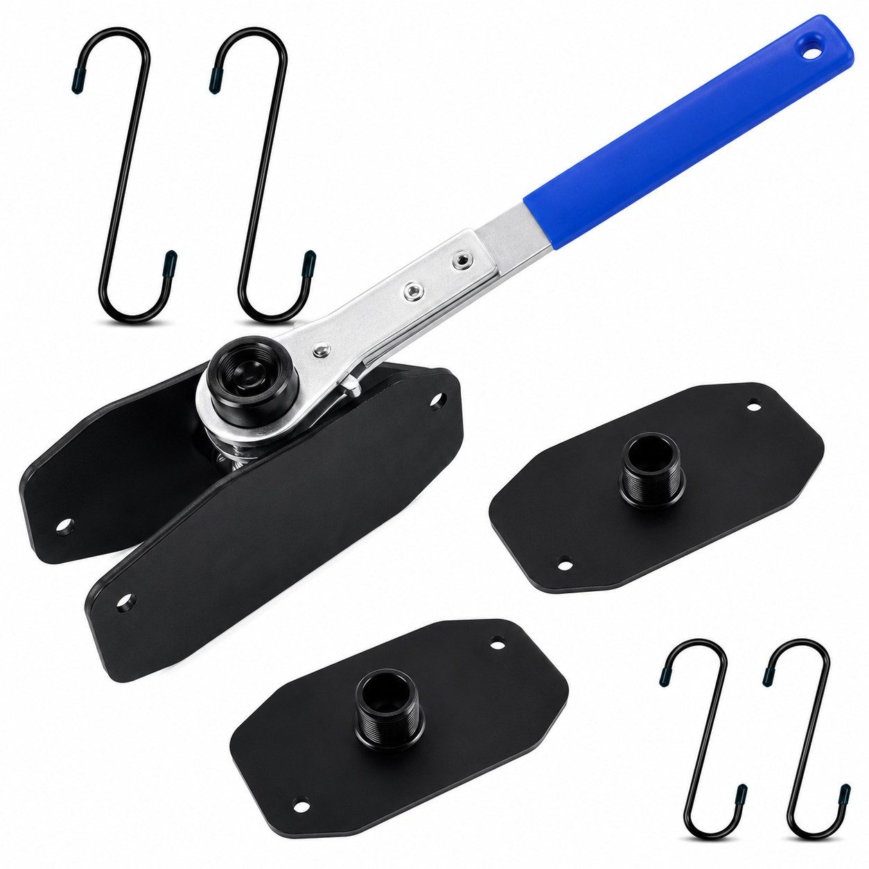 Fyrove Multitool Bremskolben‑Presse, 360°‑Ratsche für Fahrzeug‑Bremsreparatur, (Set, 5 St., 360‑Grad‑schwenkbares Ratschendesign), Praktisches Werkzeug für Bremsenreparatur