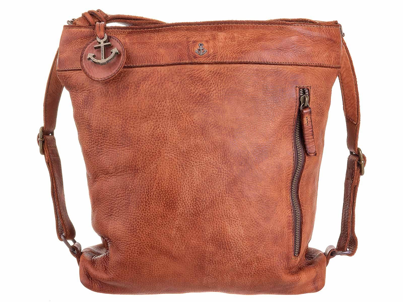 HARBOUR 2nd Shopper Nora Leder (ein Stück, 1-tlg., ca. B/H/T 34/36/5 cm), gewaschenes Leder