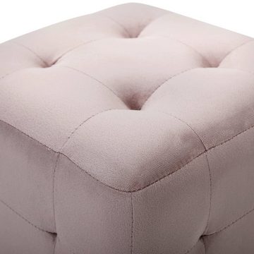 vidaXL Fußhocker Pouf 2 Stk Rosa 30x30x30 cm Samtstoff