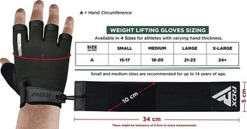 RDX Trainingshandschuhe RDX Gewichtheberhandschuhe, extra dehnbare lange Handgelenkstütze