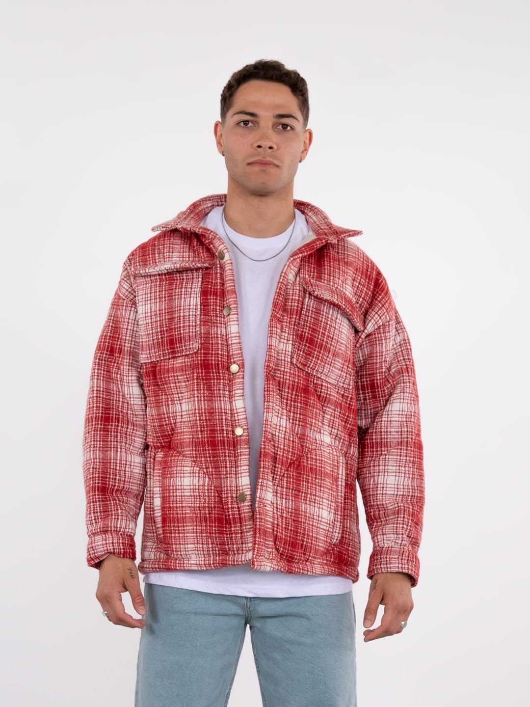 COFI Casuals Hemdjacke Lumberjacket Jacket Kapitone Herren Flanelljacke kariert Hemdjacke