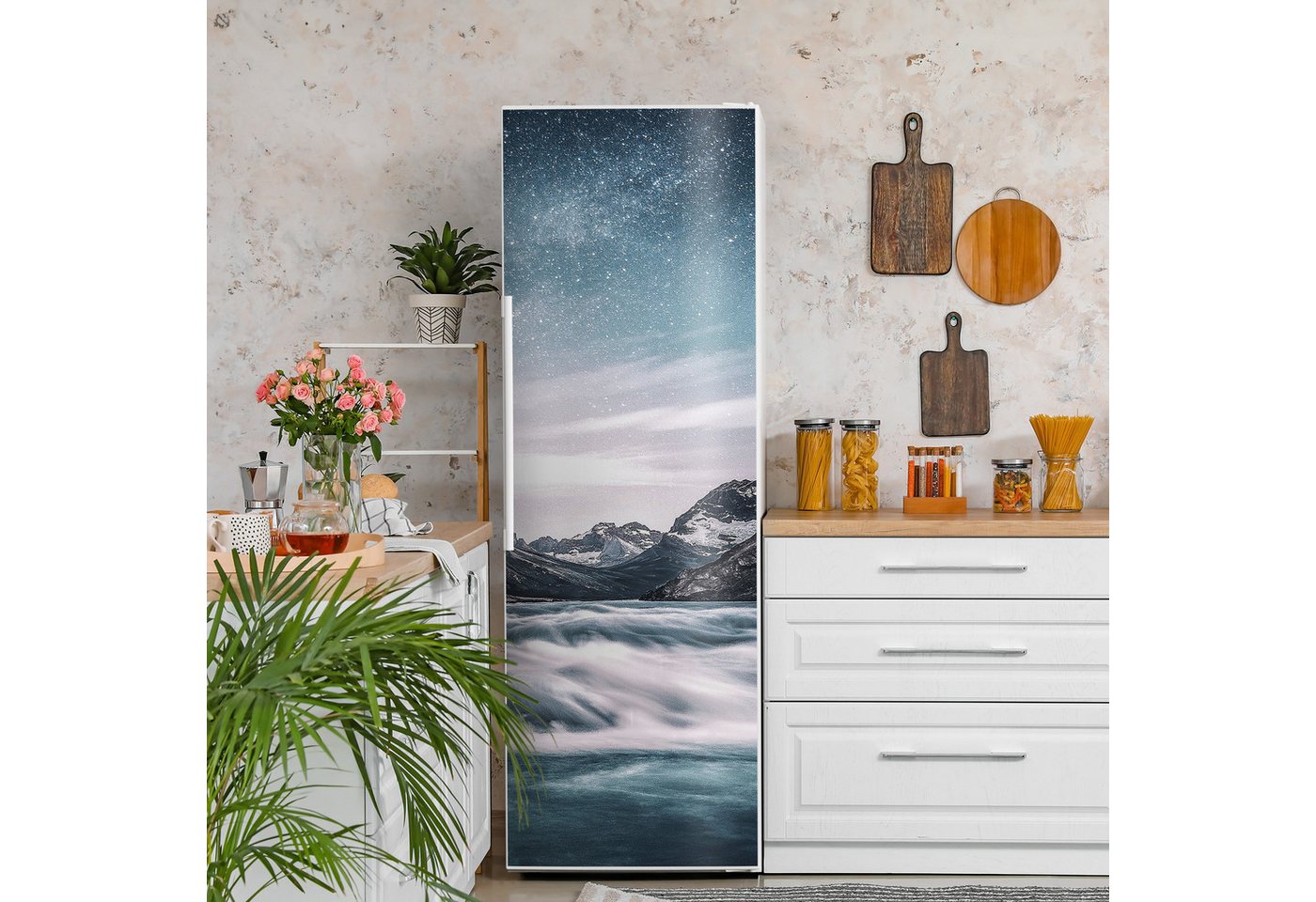 Thumbnail - DEQORI Magnetfolie 'Fluss der Sterne', Kühlschrank Magnetmatte magnetisch Magnetfolie Folie Schutz