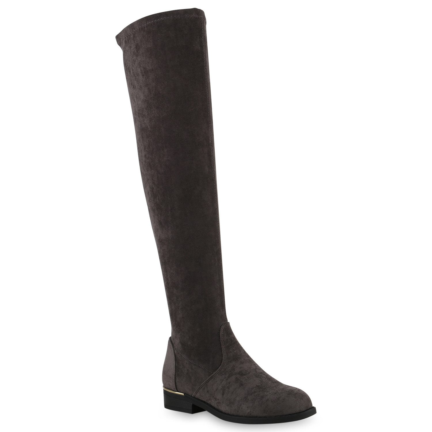VAN HILL 61153037 SM (Duplicate) Damen Stiefel Grey 37 Overkneestiefel Schuhe