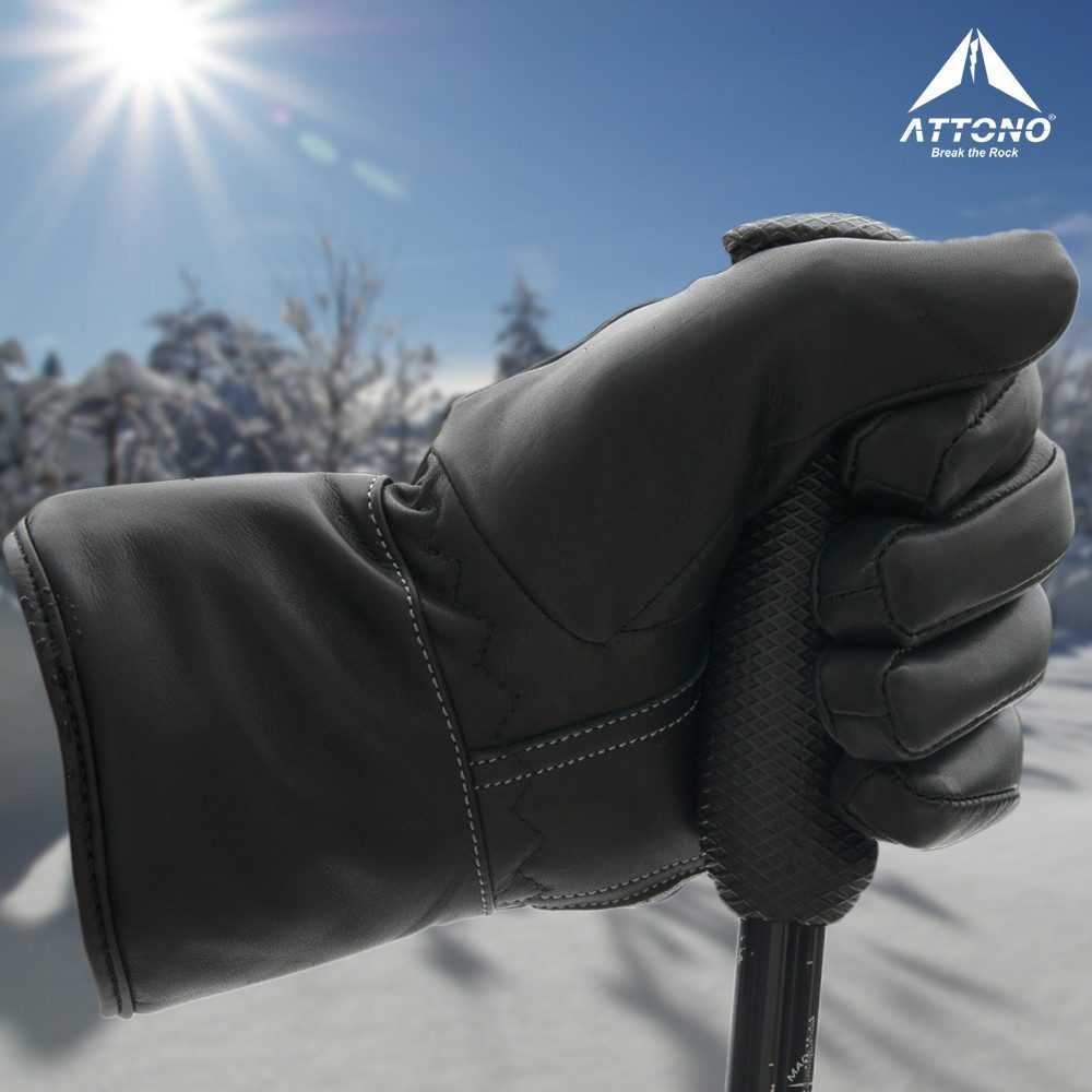 ATTONO Skihandschuhe ATTONO Skihandschuhe Leder Ski Racing Winterhandschuhe