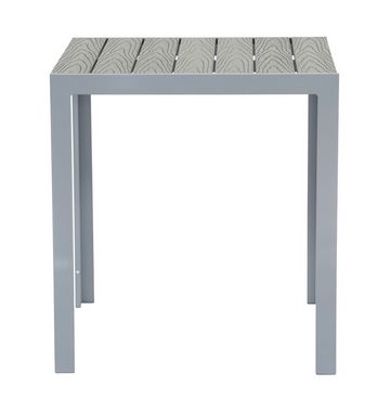 Gardissimo Gartentisch Soul Silber, Nonwood Aluminium 60 x 60 cm, Holz-Look