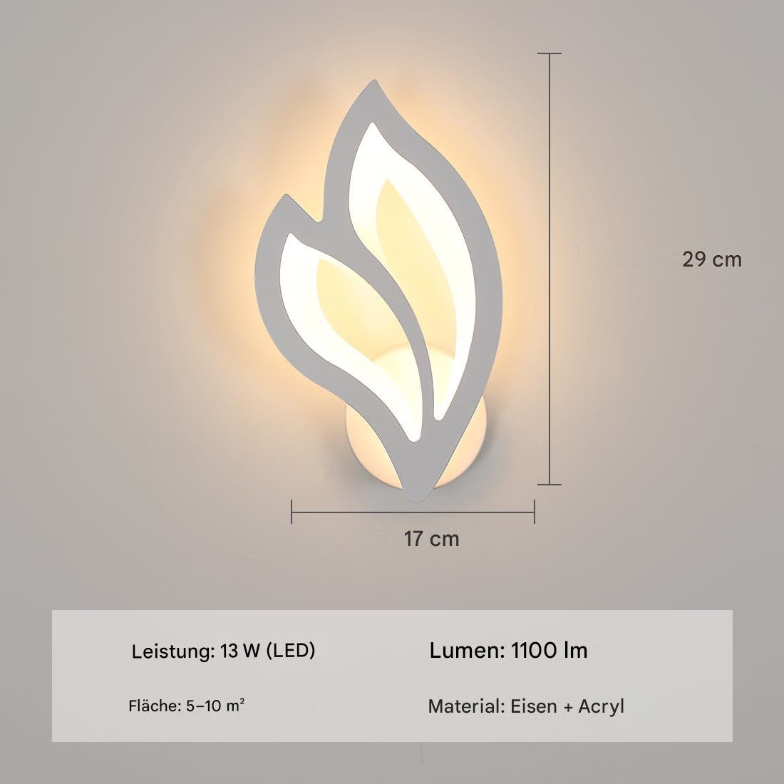 Goeco Wandleuchte Elegante Blumenform Wandleuchte aus günstig online kaufen