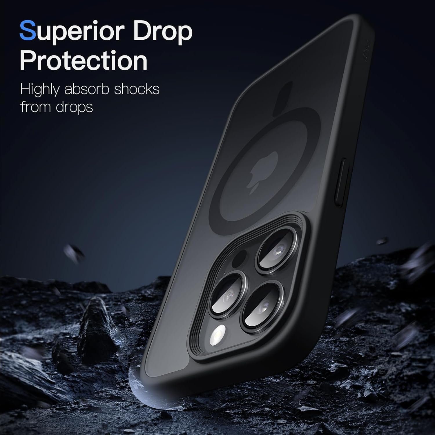 MSM Handyhülle Hülle für Apple iPhone 15 Pro / Max Hard Schutz Case Schwarz – Bild 3 von 5