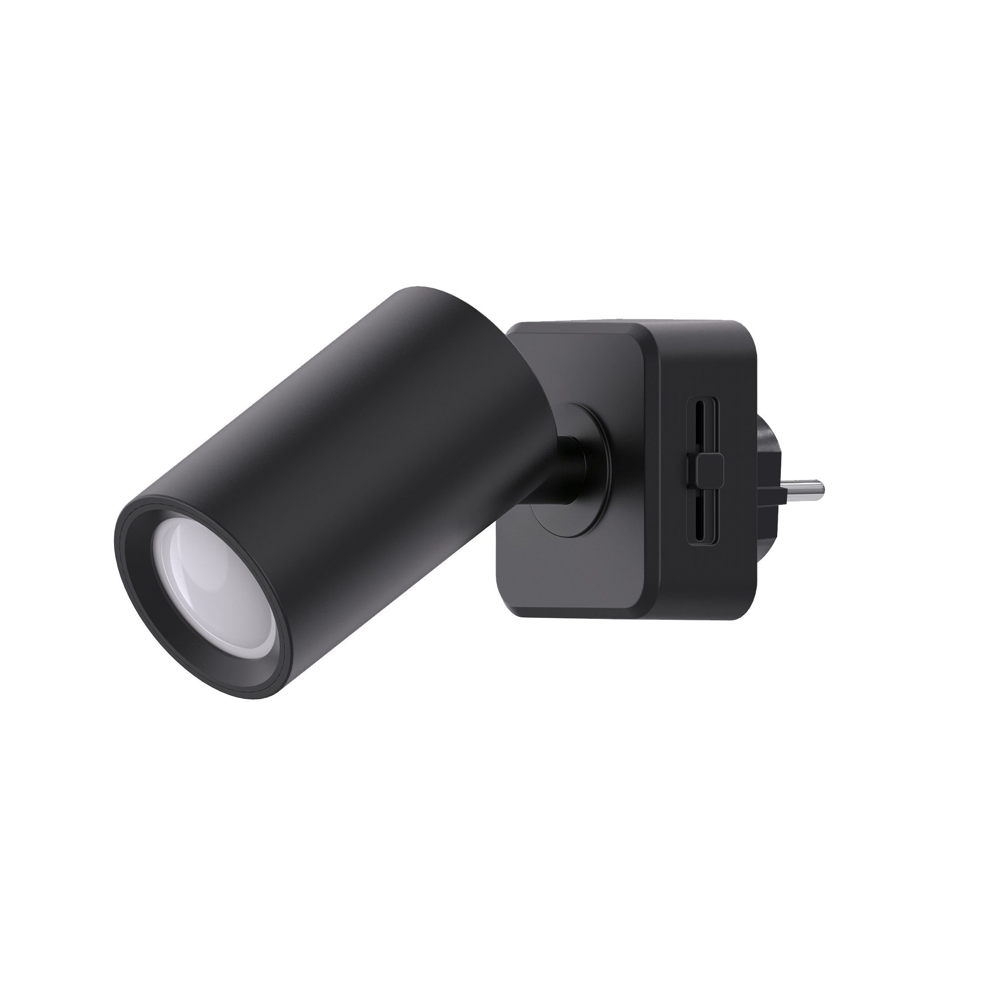 LOHAS-LED Nachtlicht Drehbare Steckdosenleuchte, 1W, 2700K, dimmbar, LED fest integriert, warmweiß, mit Lichtsensor, schwarz, DE‑Stecker