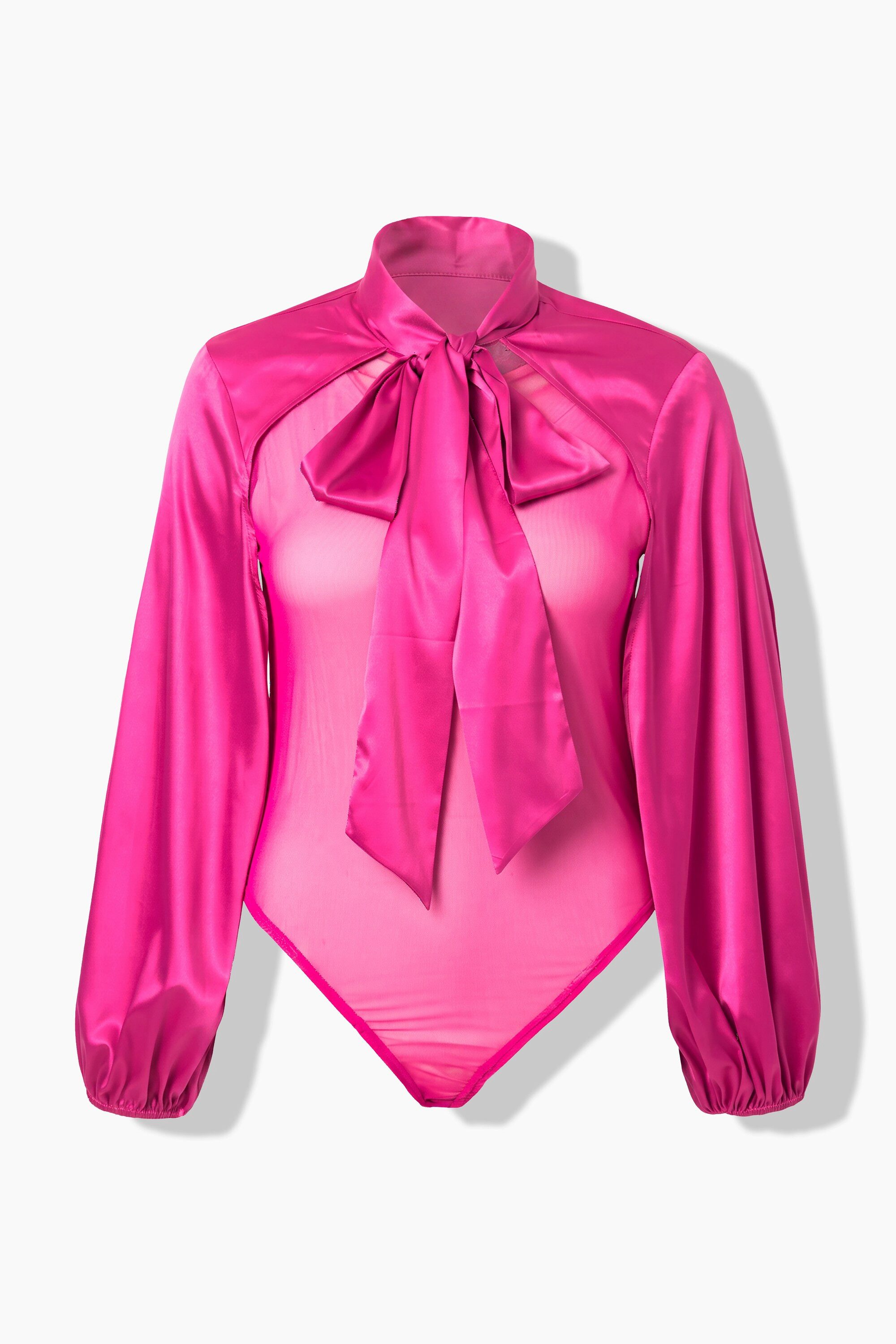 Ulla Popken Longbluse Blusenärmel Schluppe Karomuster Ballon-Langarm