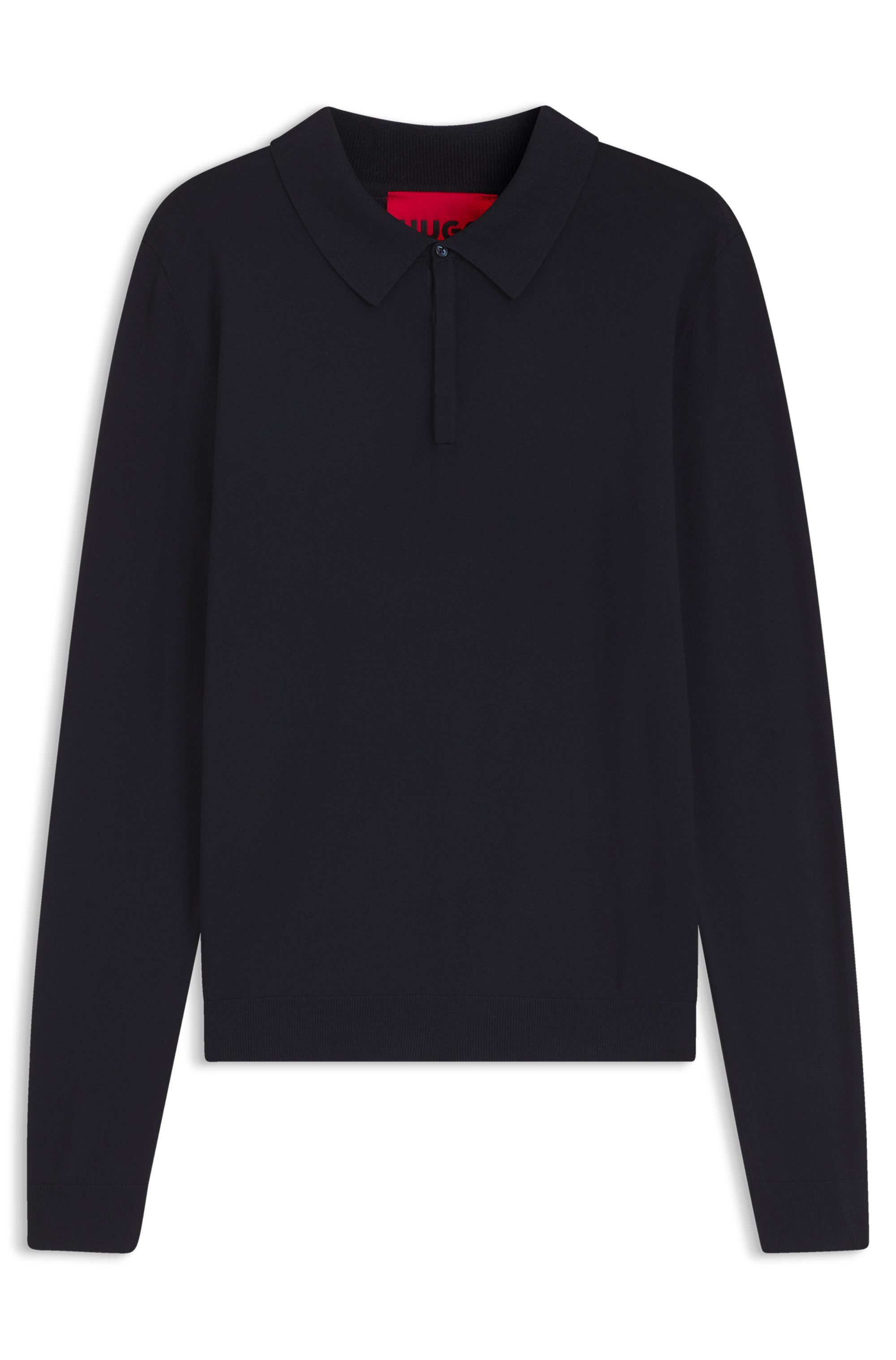 HUGO Polokragenpullover San Pippo Polokragen, Feinstrick, schmale Passform – Bild 4 von 5