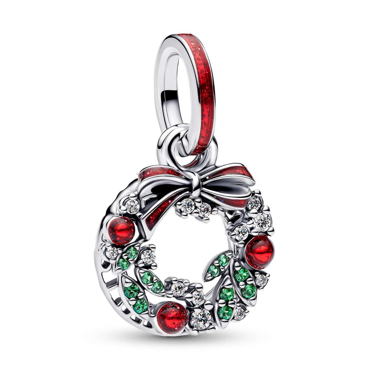 Pandora Charm Kugel 794238C01, Anhänger Silber Adventskranz
